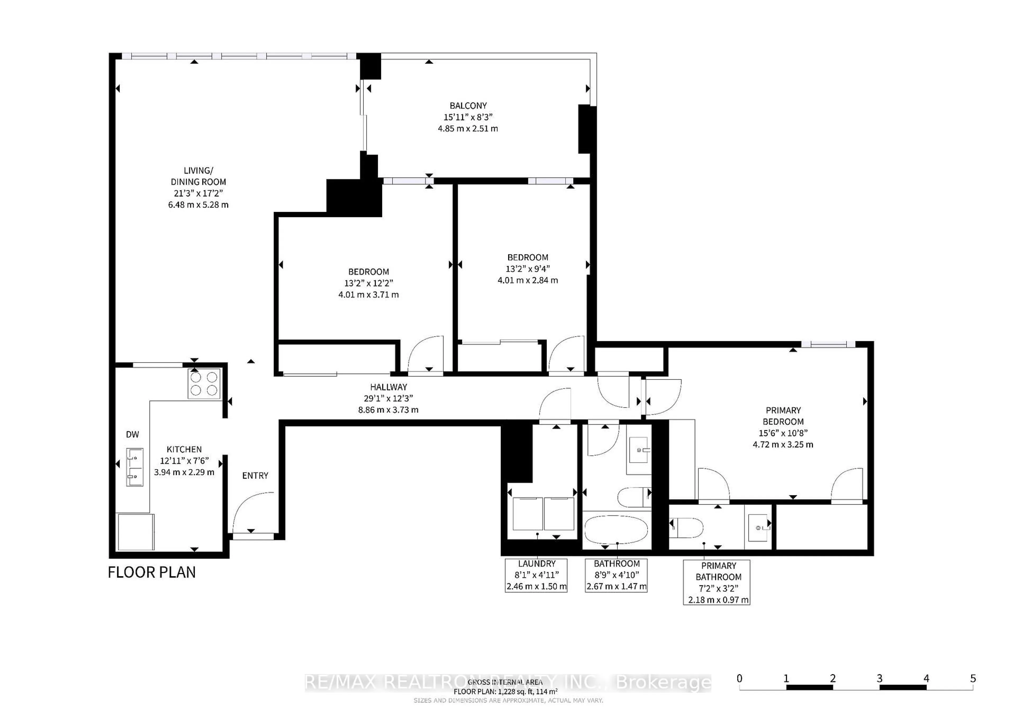 Floor plan for 2365 Kennedy Rd #505, Toronto Ontario M1T 3S6