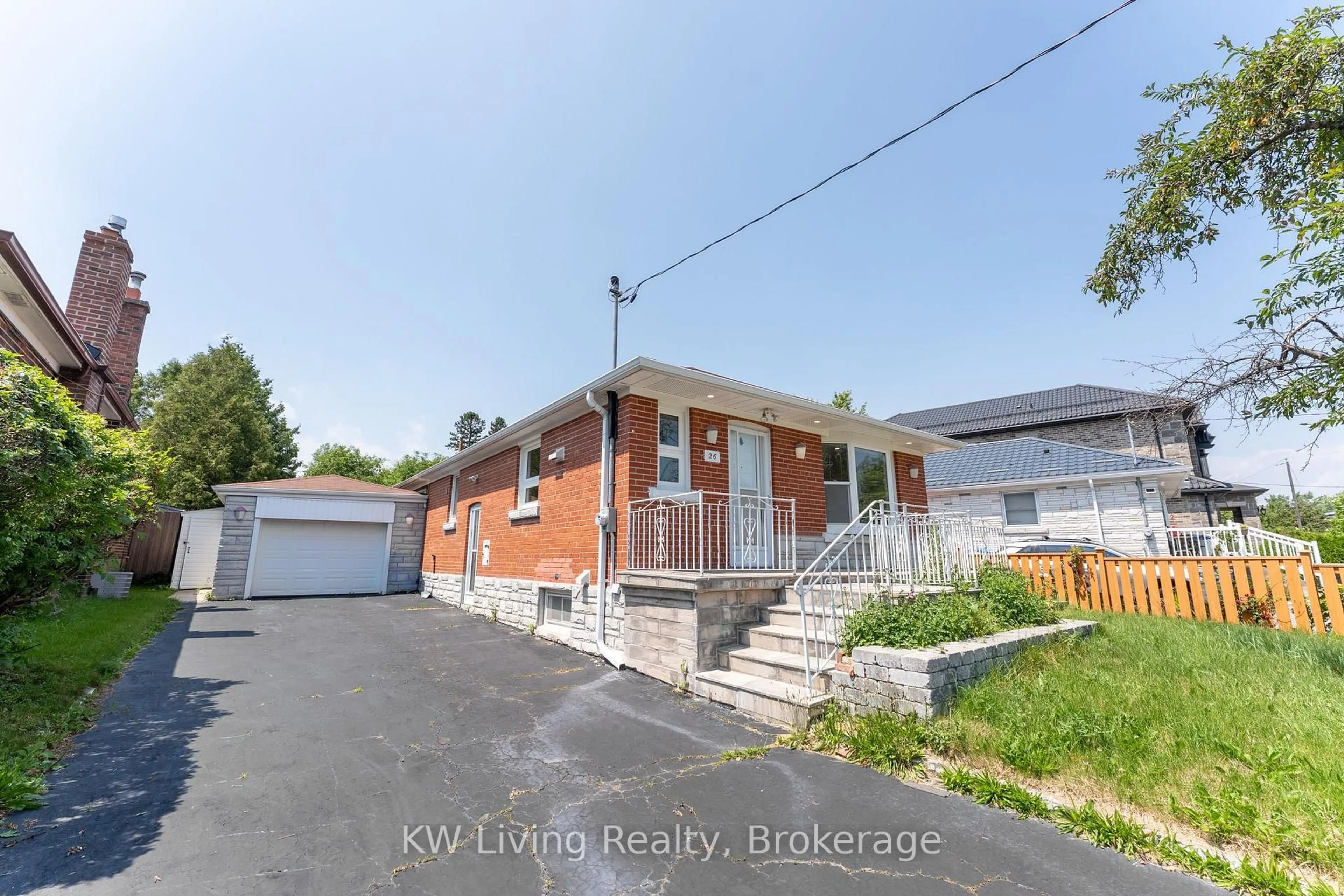 A pic from outside/outdoor area/front of a property/back of a property/a pic from drone, street for 26 Garthwood Dr, Toronto Ontario M1K 2J7