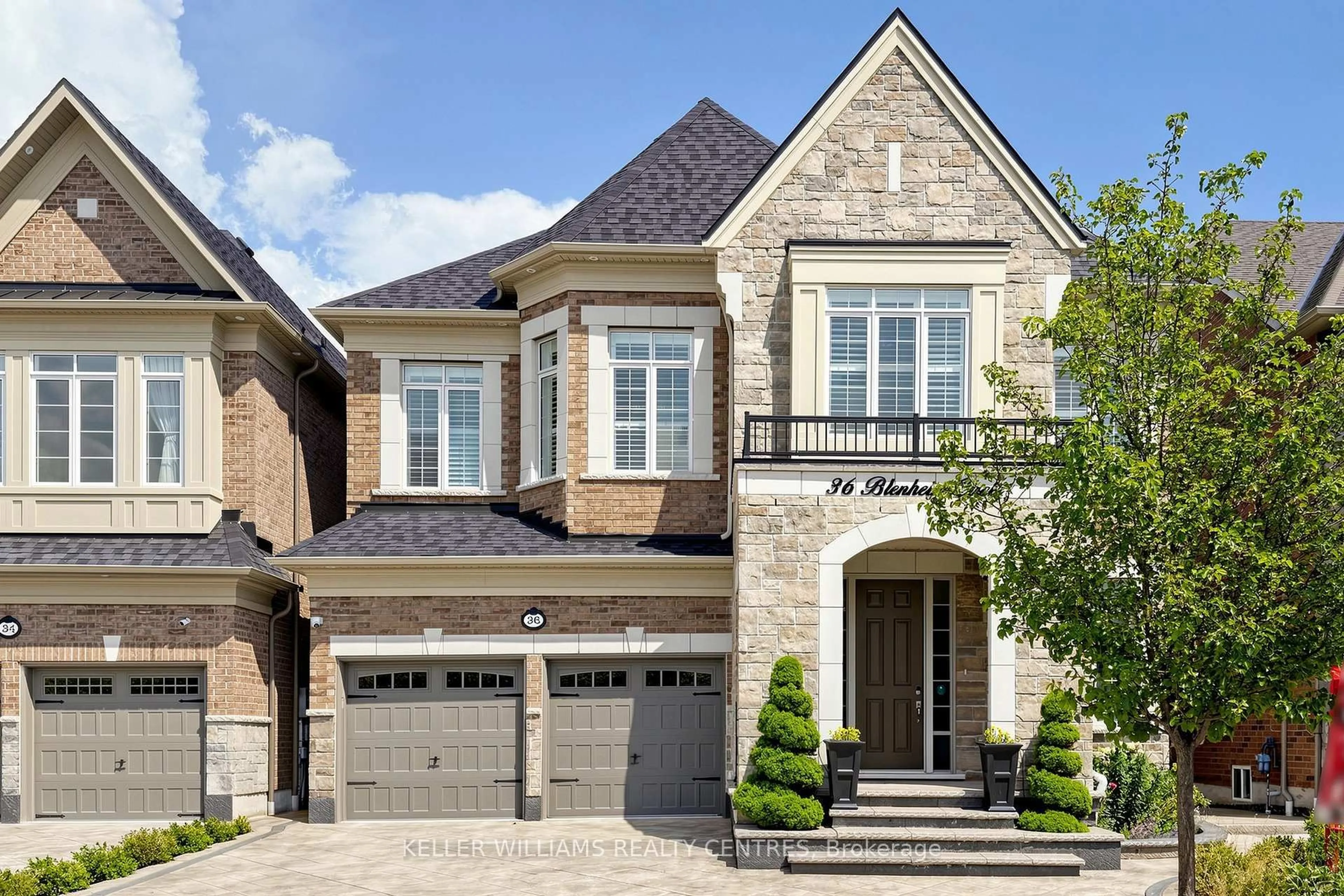 Home with brick exterior material, street for 36 Blenheim Circ, Whitby Ontario L1P 0E3