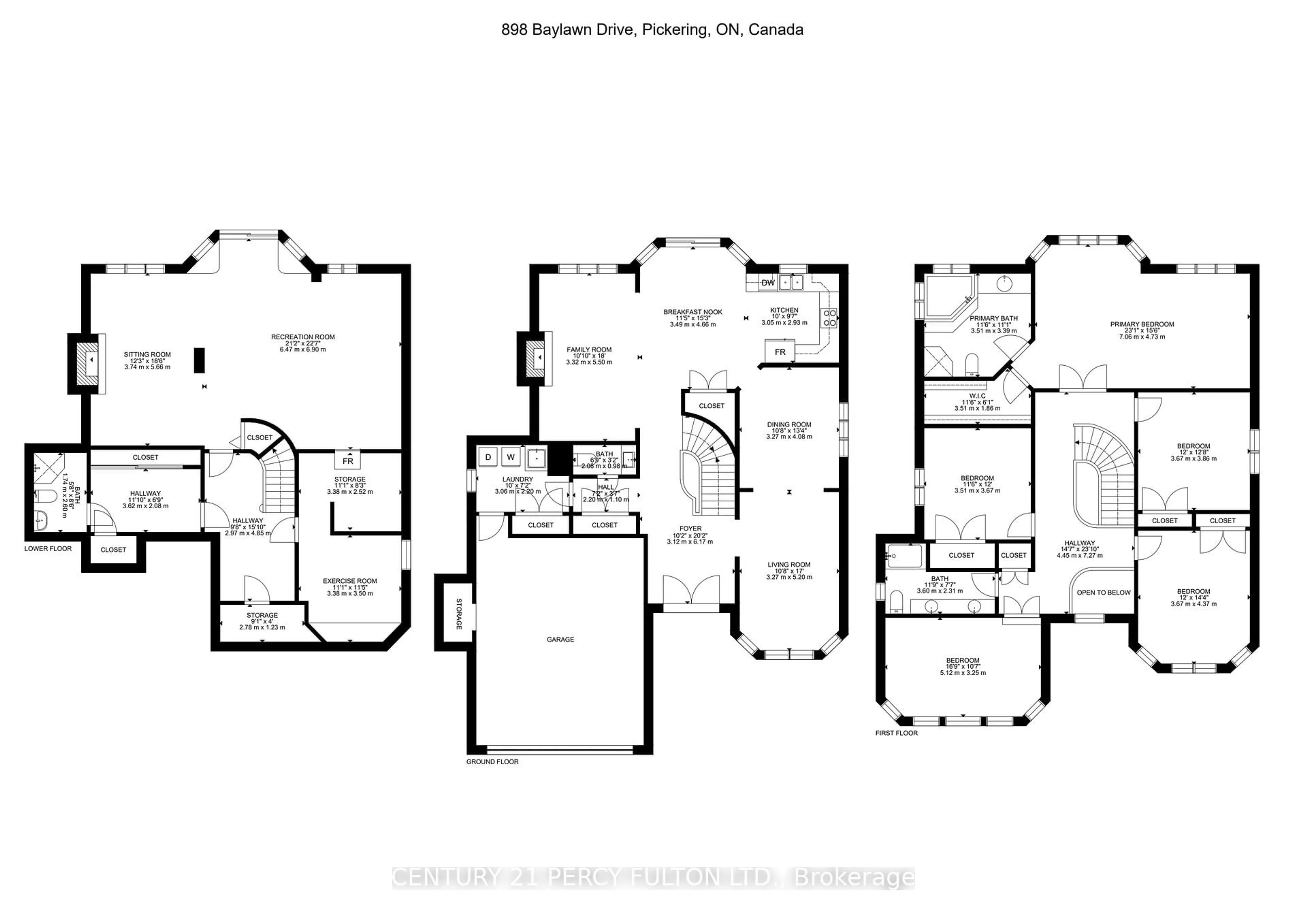 Floor plan for 898 Baylawn Dr, Pickering Ontario L1X 2N7