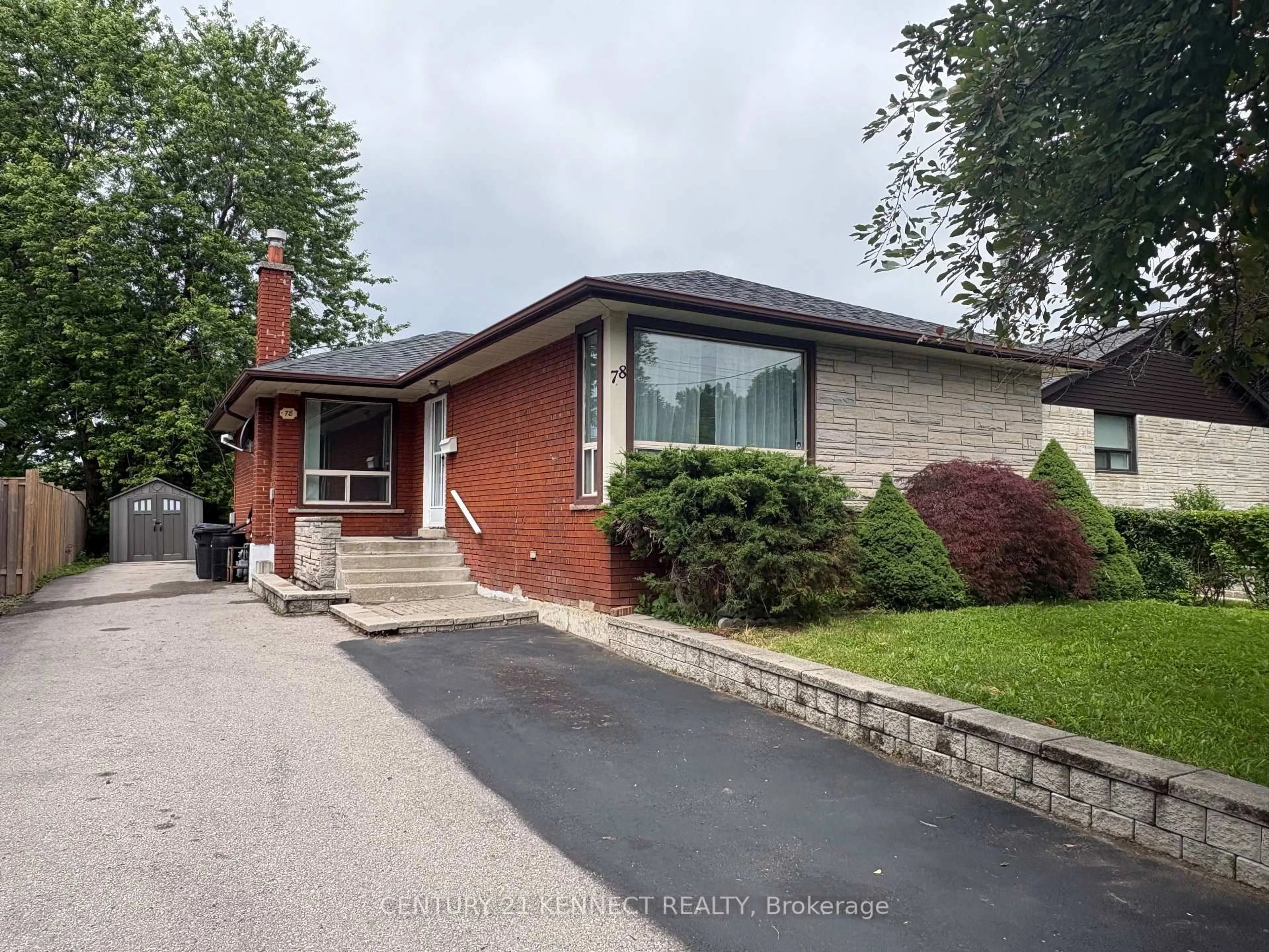 Home with brick exterior material, street for 78 Wishing Well Dr, Toronto Ontario M1T 1J2