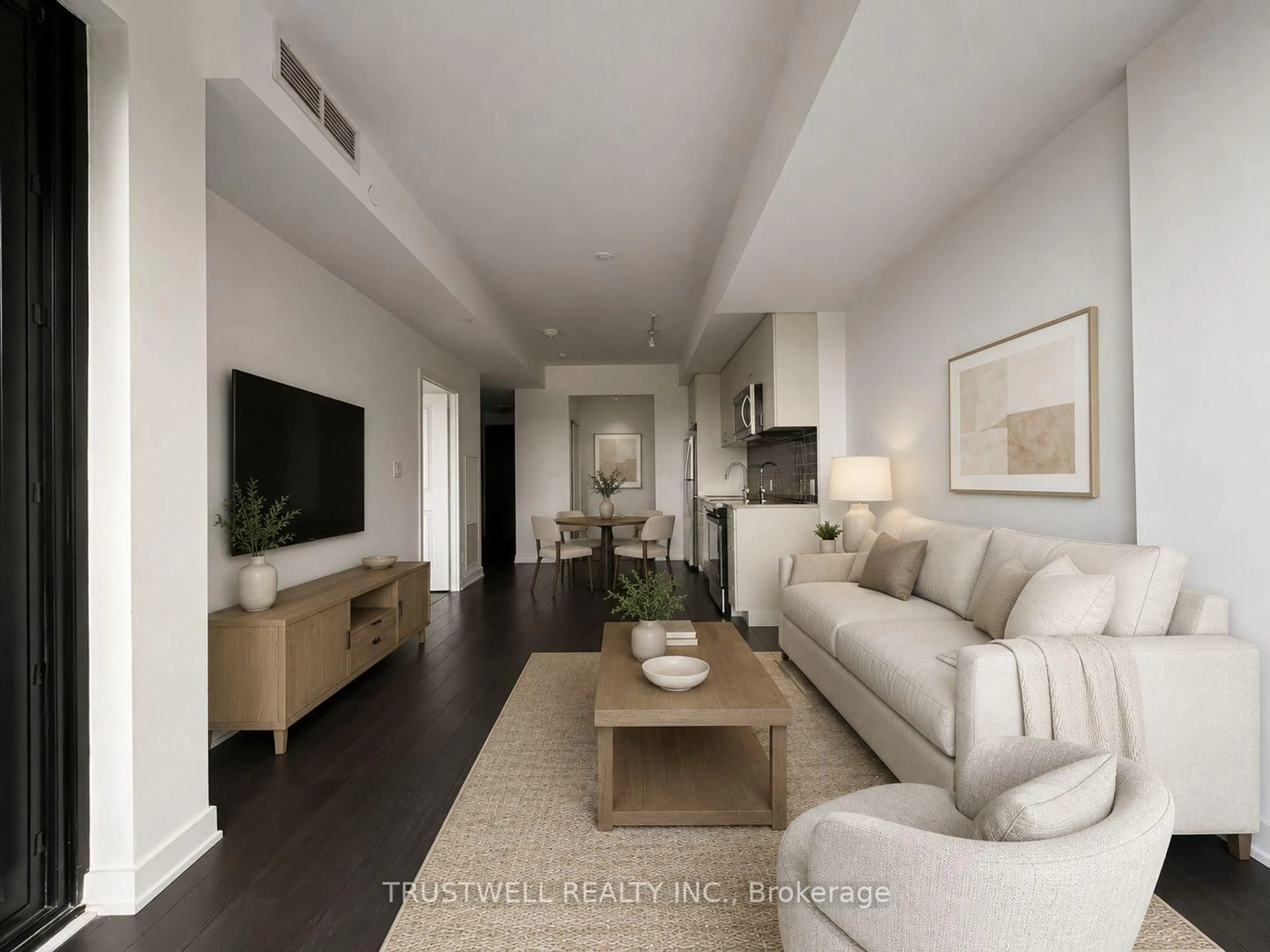Living room with furniture, unknown for 2799 Kingston Rd #308, Toronto Ontario M1M 1N1