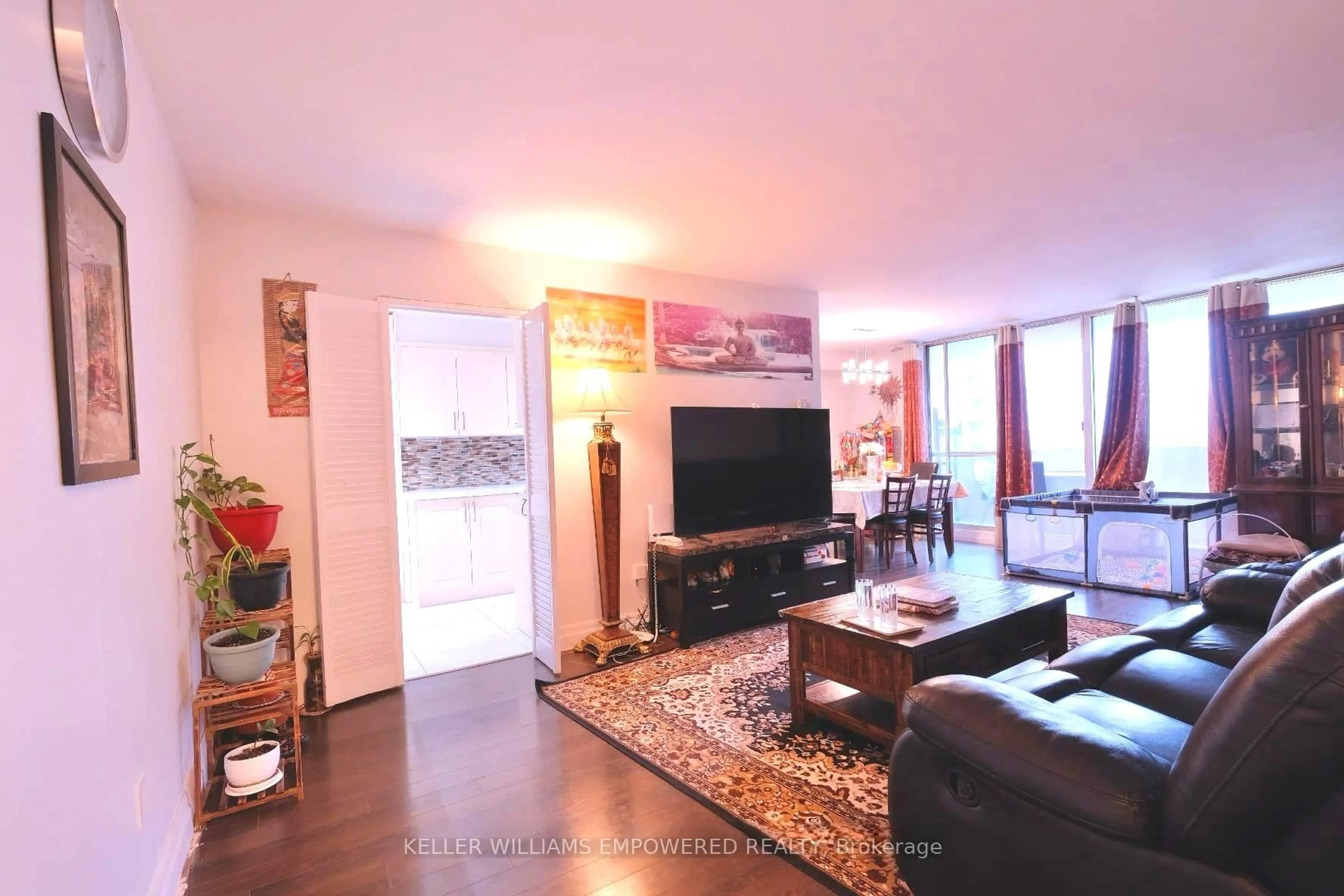 Living room with furniture, unknown for 1 Massey Sq #2603, Toronto Ontario M4C 5L4