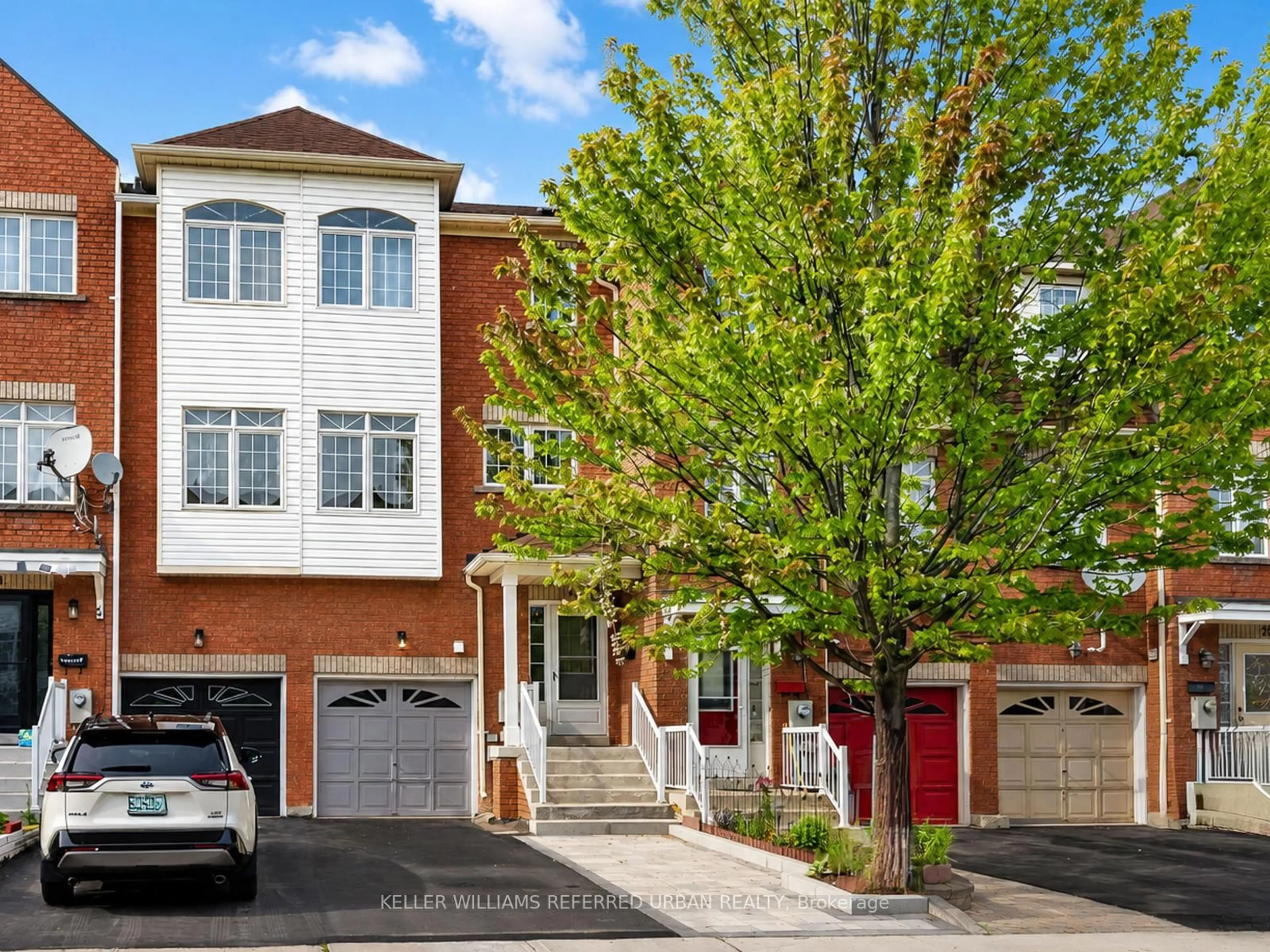 Home with brick exterior material, street for 16 Guillet St, Toronto Ontario M4B 3N8