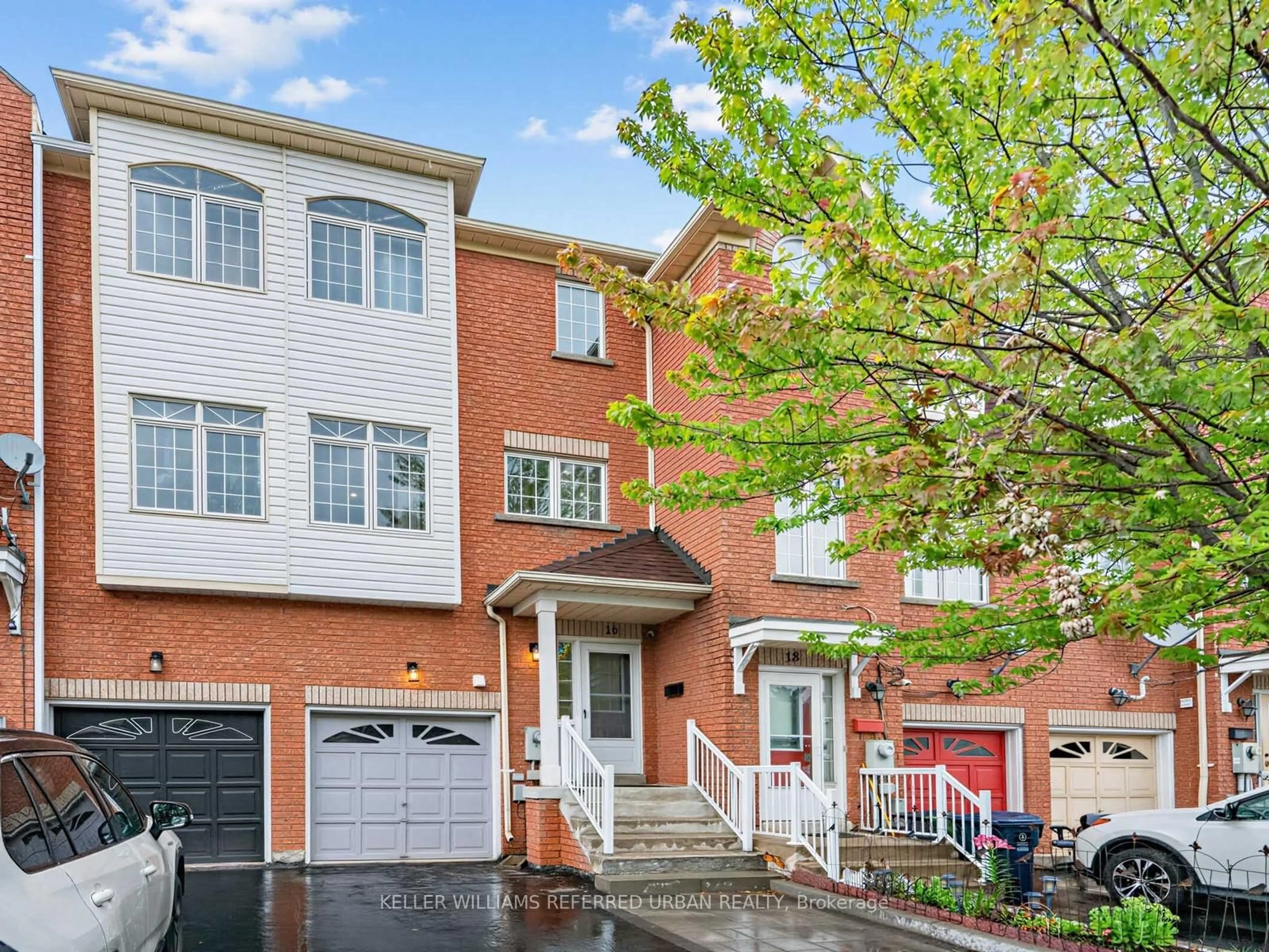 Home with brick exterior material, street for 16 Guillet St, Toronto Ontario M4B 3N8