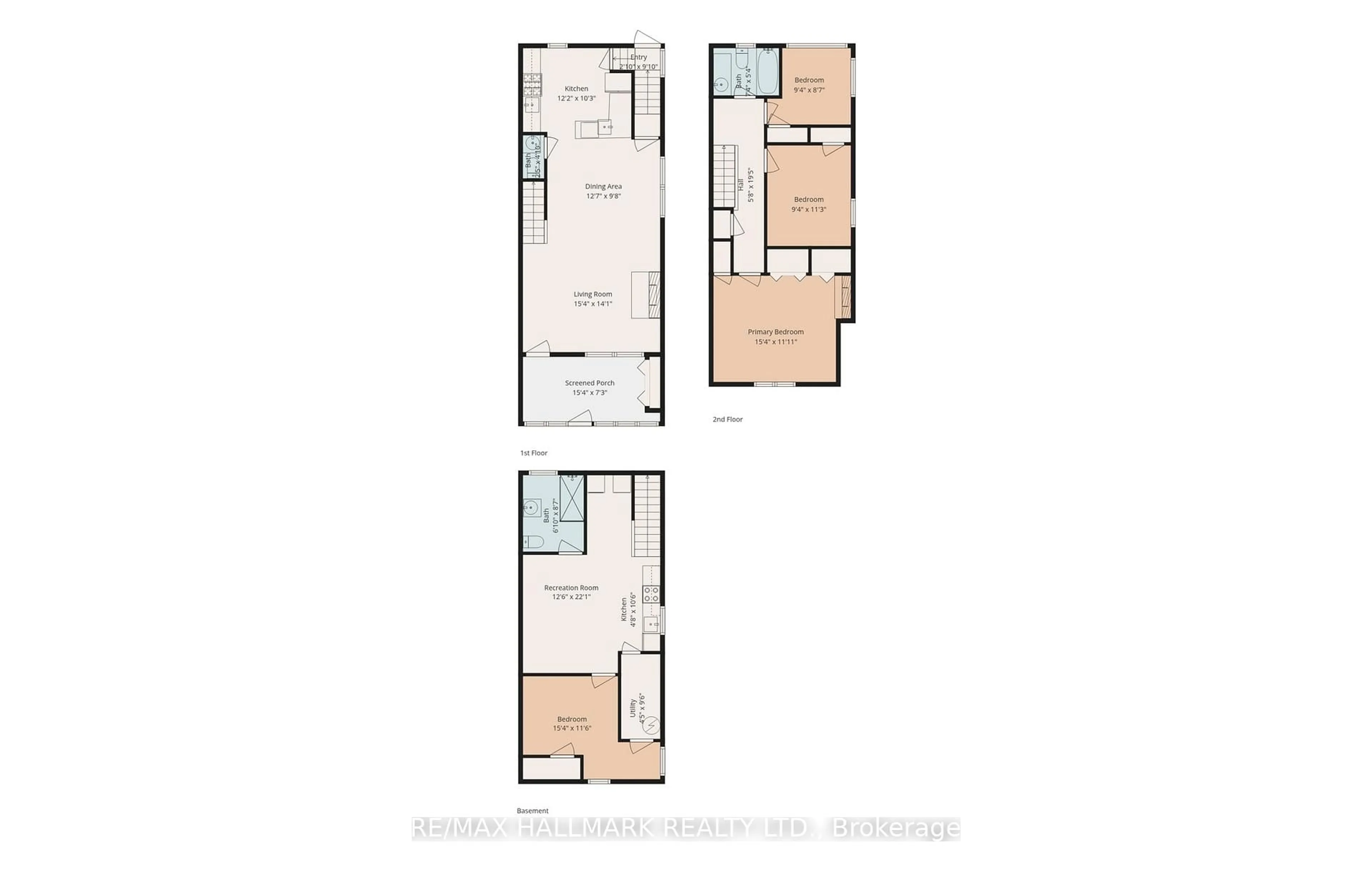 Floor plan for 424 Kingston Rd, Toronto Ontario M4L 1T9
