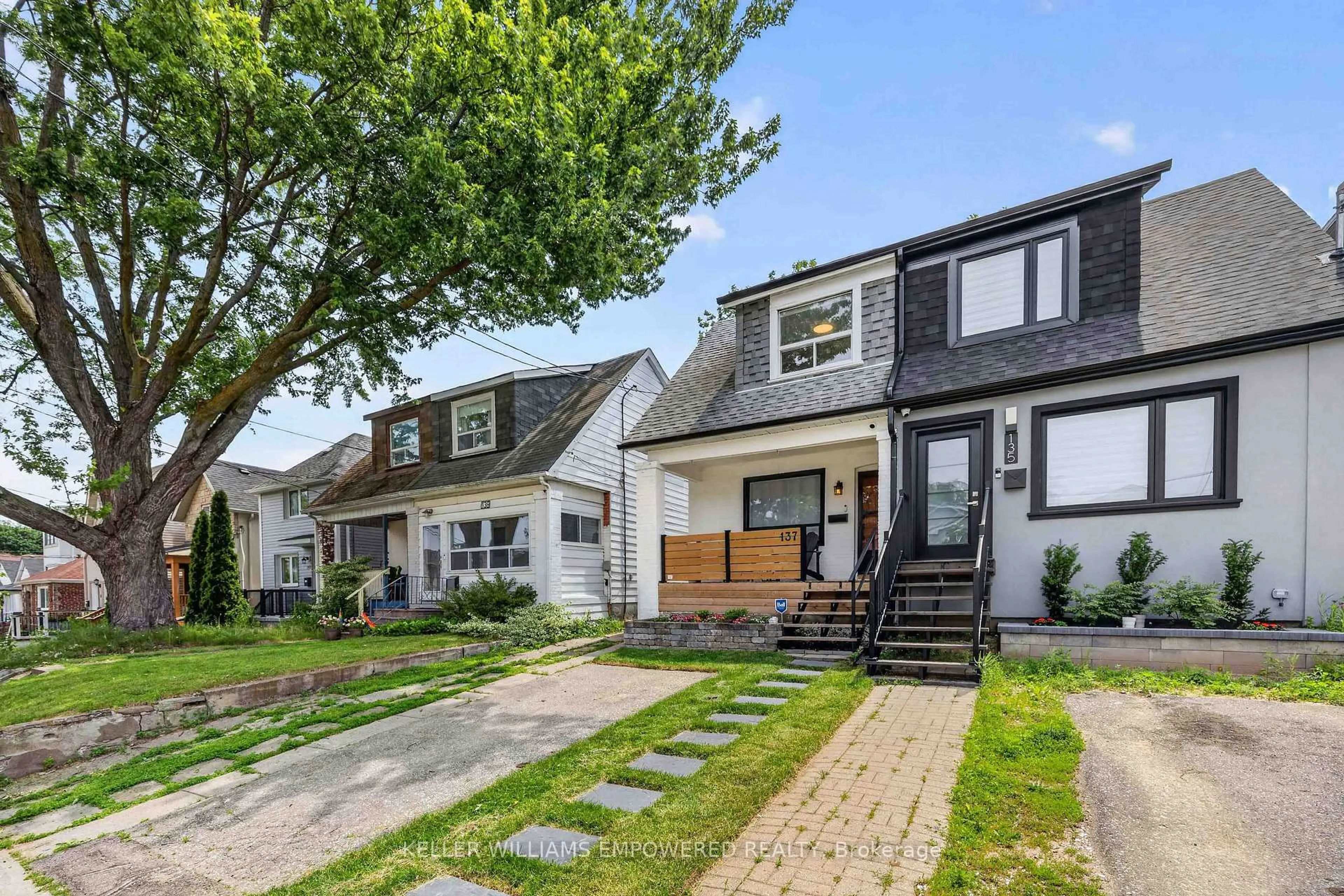 Home with vinyl exterior material, street for 137 Holborne Ave, Toronto Ontario M4C 2R5