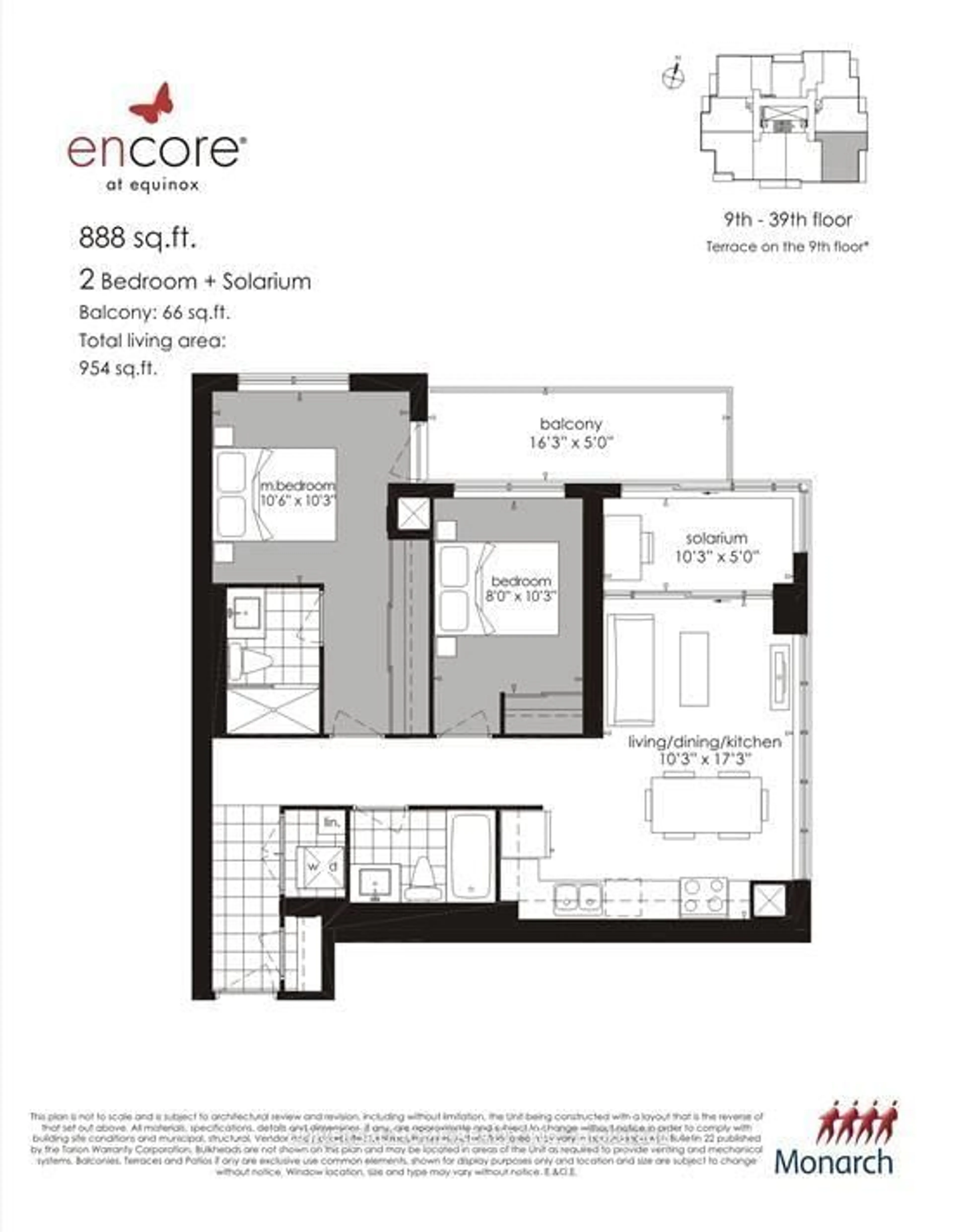 Floor plan for 50 Town Centre Crt #3910, Toronto Ontario M1P 4Y7