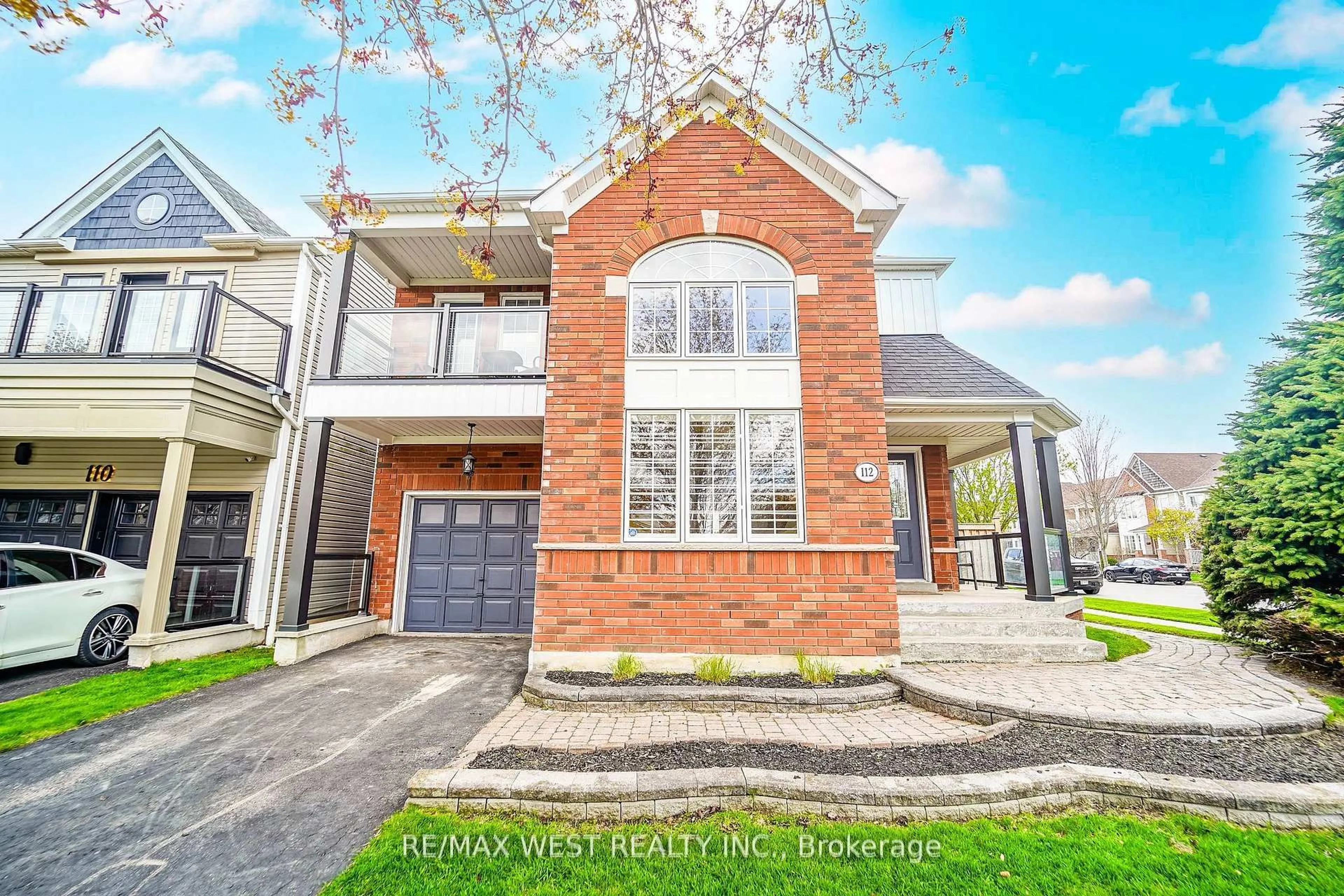 Home with brick exterior material, street for 112 Handley Cres, Ajax Ontario L1Z 1L7