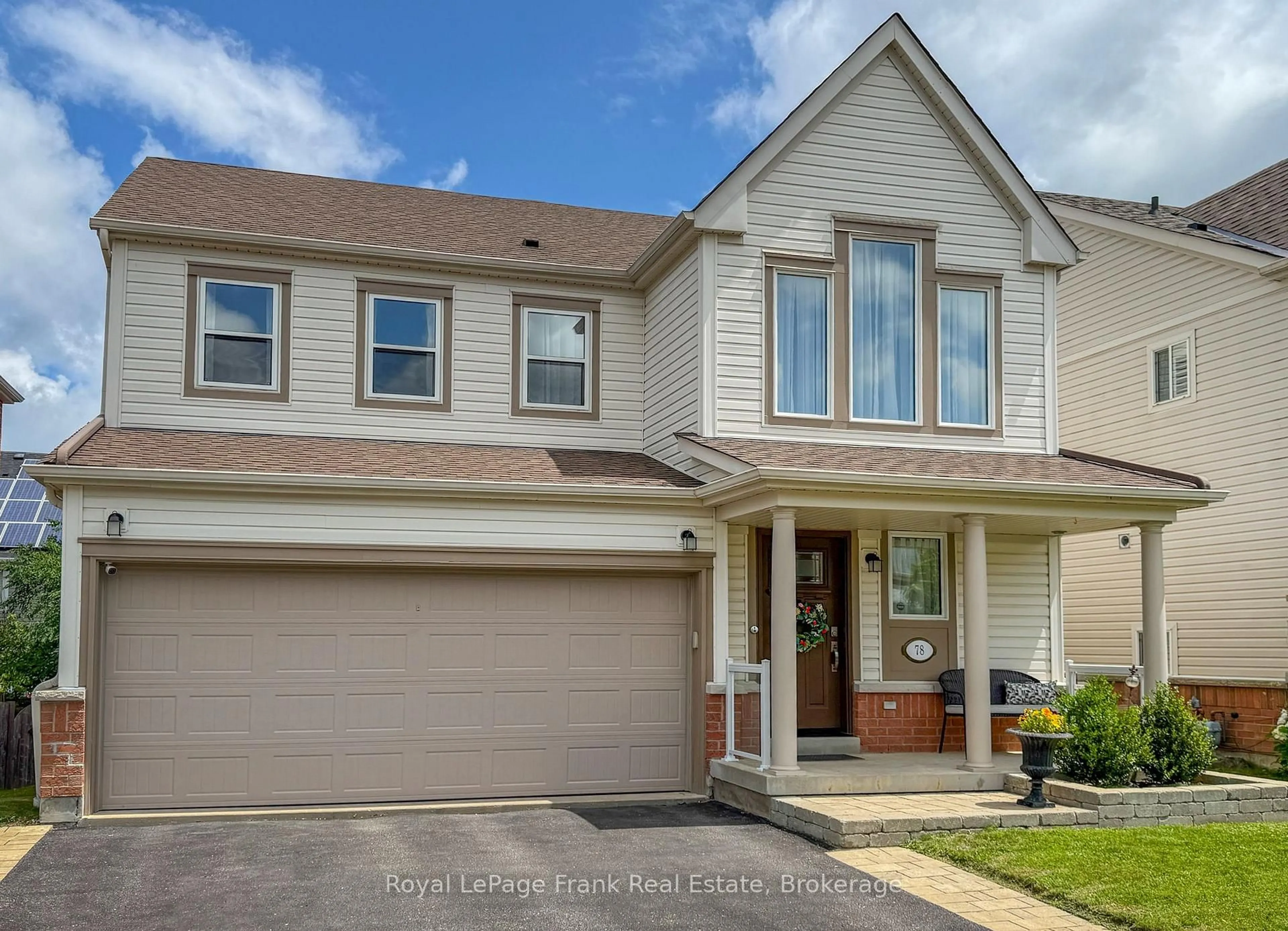 Home with vinyl exterior material, street for 78 Vanguard Dr, Whitby Ontario L1M 2N9