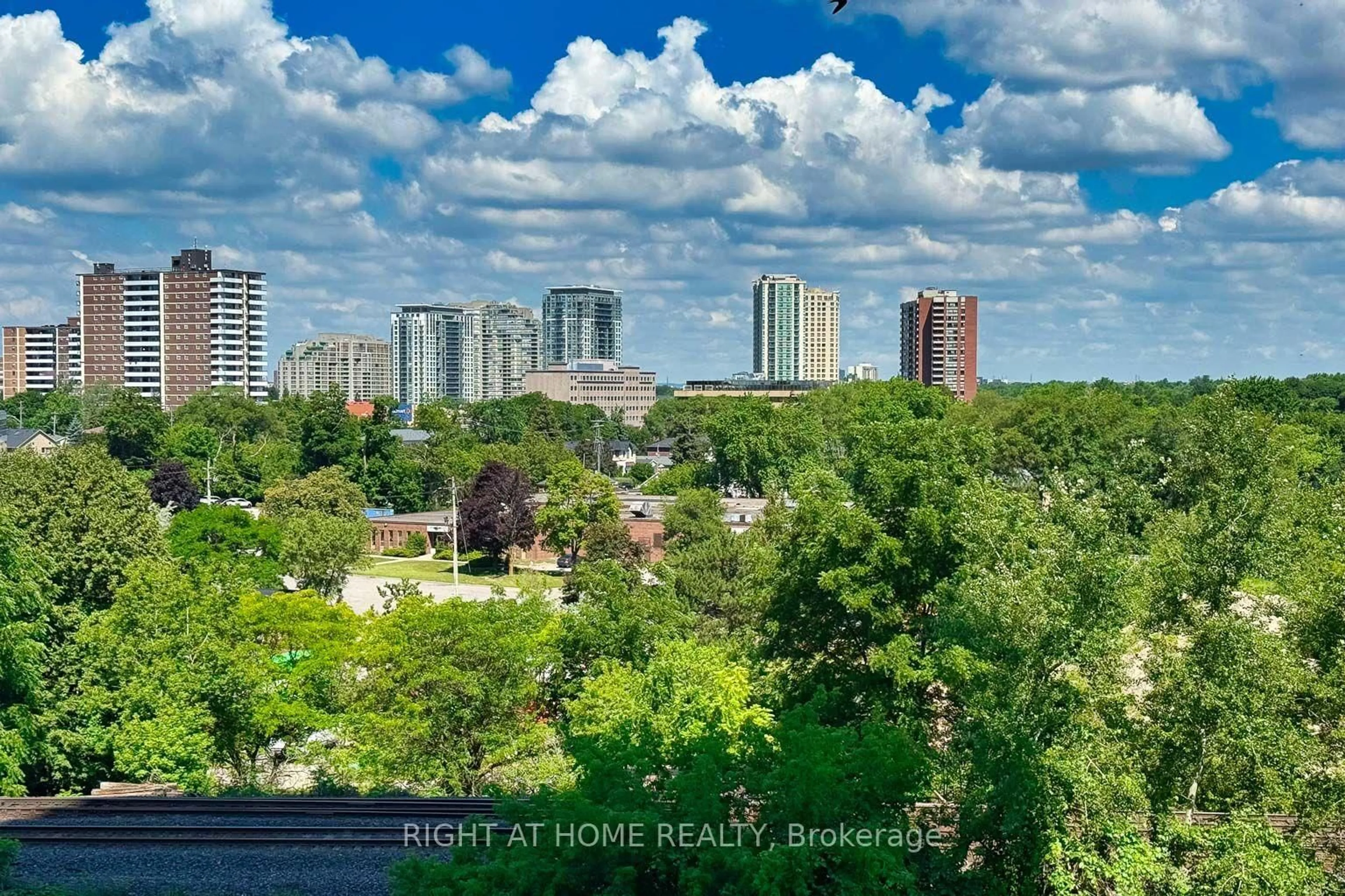 A pic from outside/outdoor area/front of a property/back of a property/a pic from drone, city buildings view from balcony for 255 Village Green Sq #606, Toronto Ontario M1S 0L3