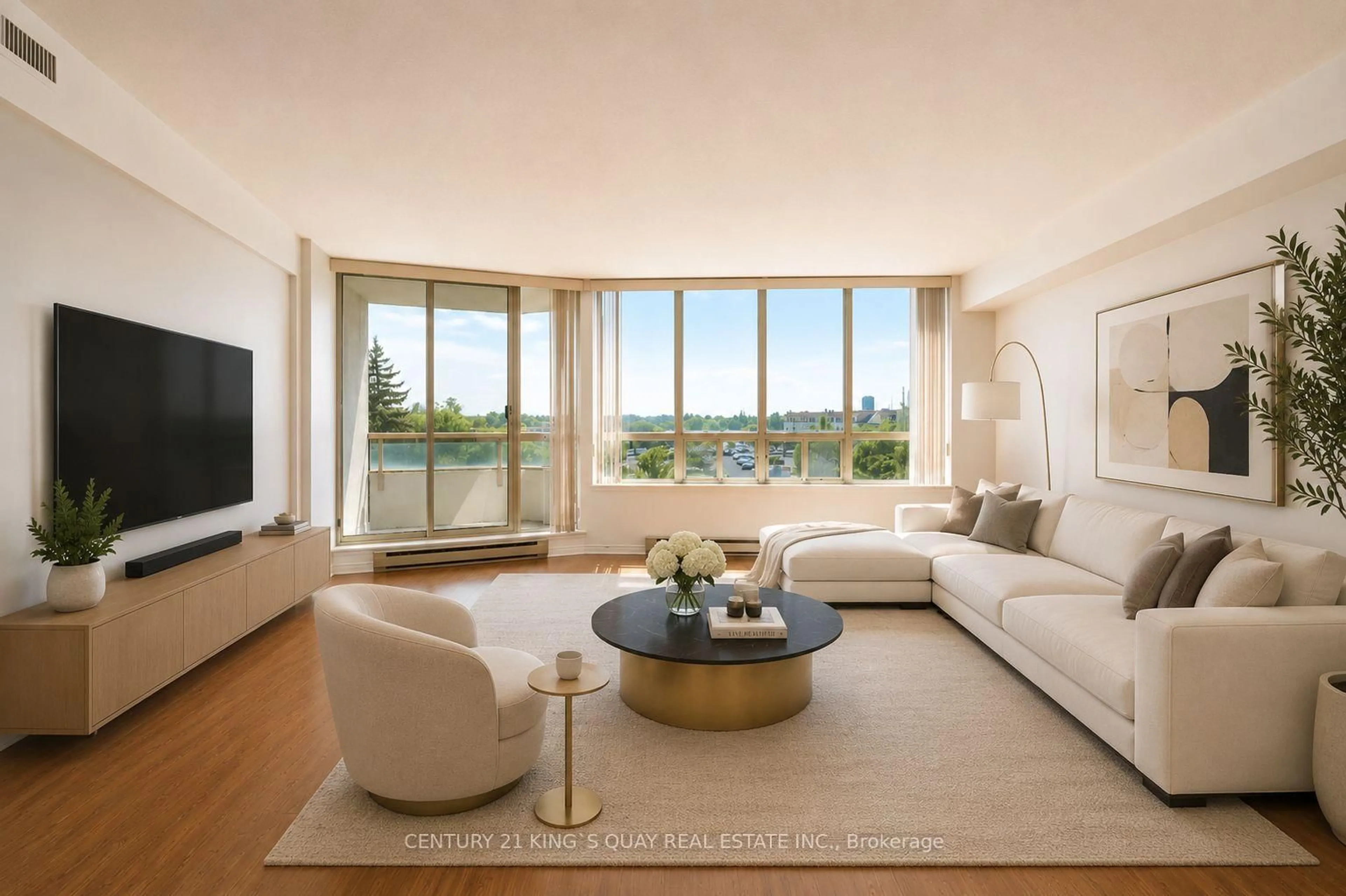 Living room with furniture, unknown for 160 Alton Towers Circ #501, Toronto Ontario M1V 4X8