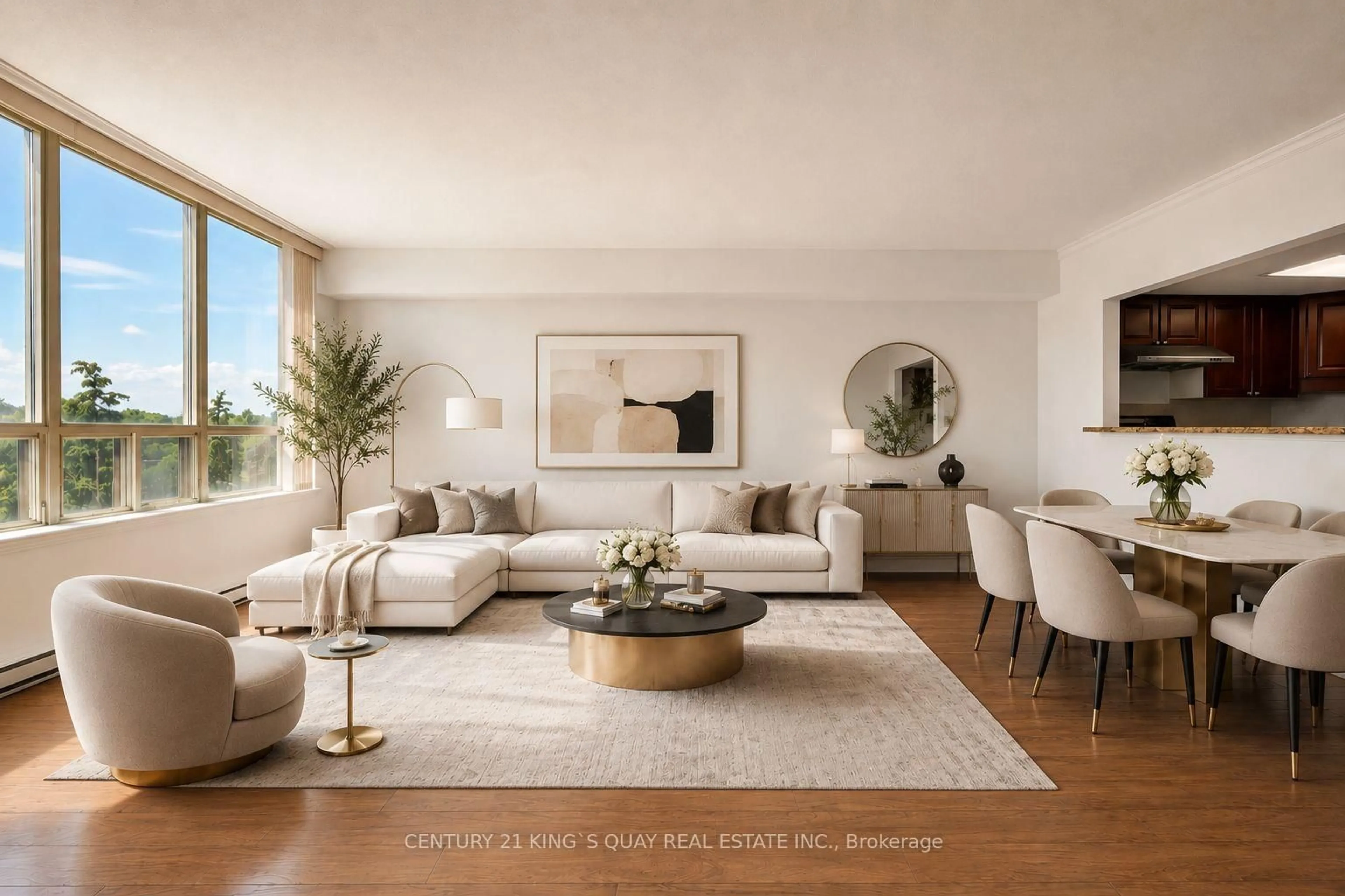 Living room with furniture, unknown for 160 Alton Towers Circ #501, Toronto Ontario M1V 4X8