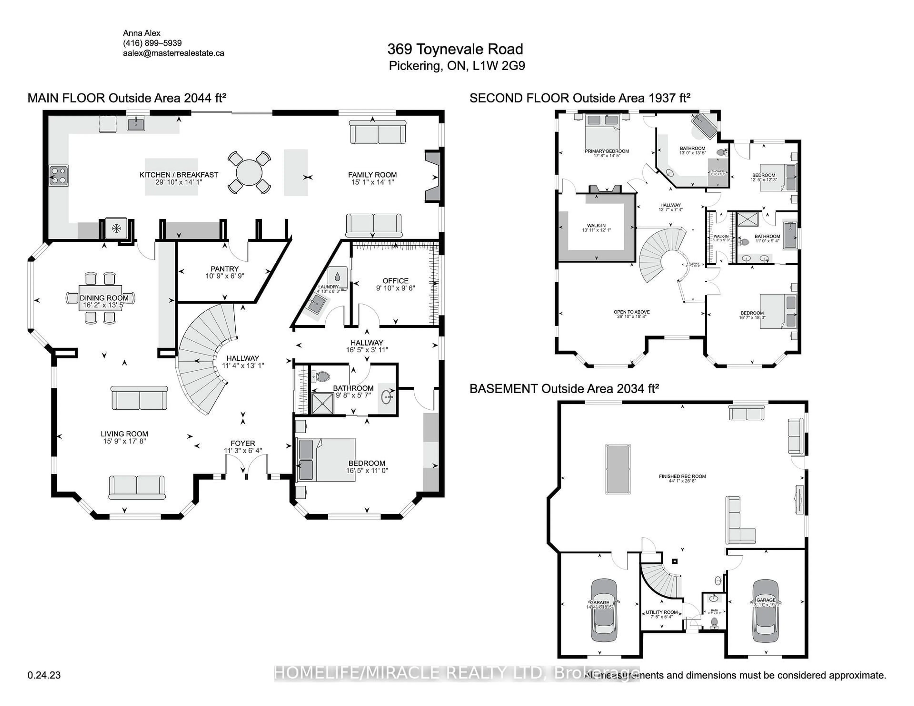 Floor plan for 369 Toynevale Rd, Pickering Ontario L1W 2G9