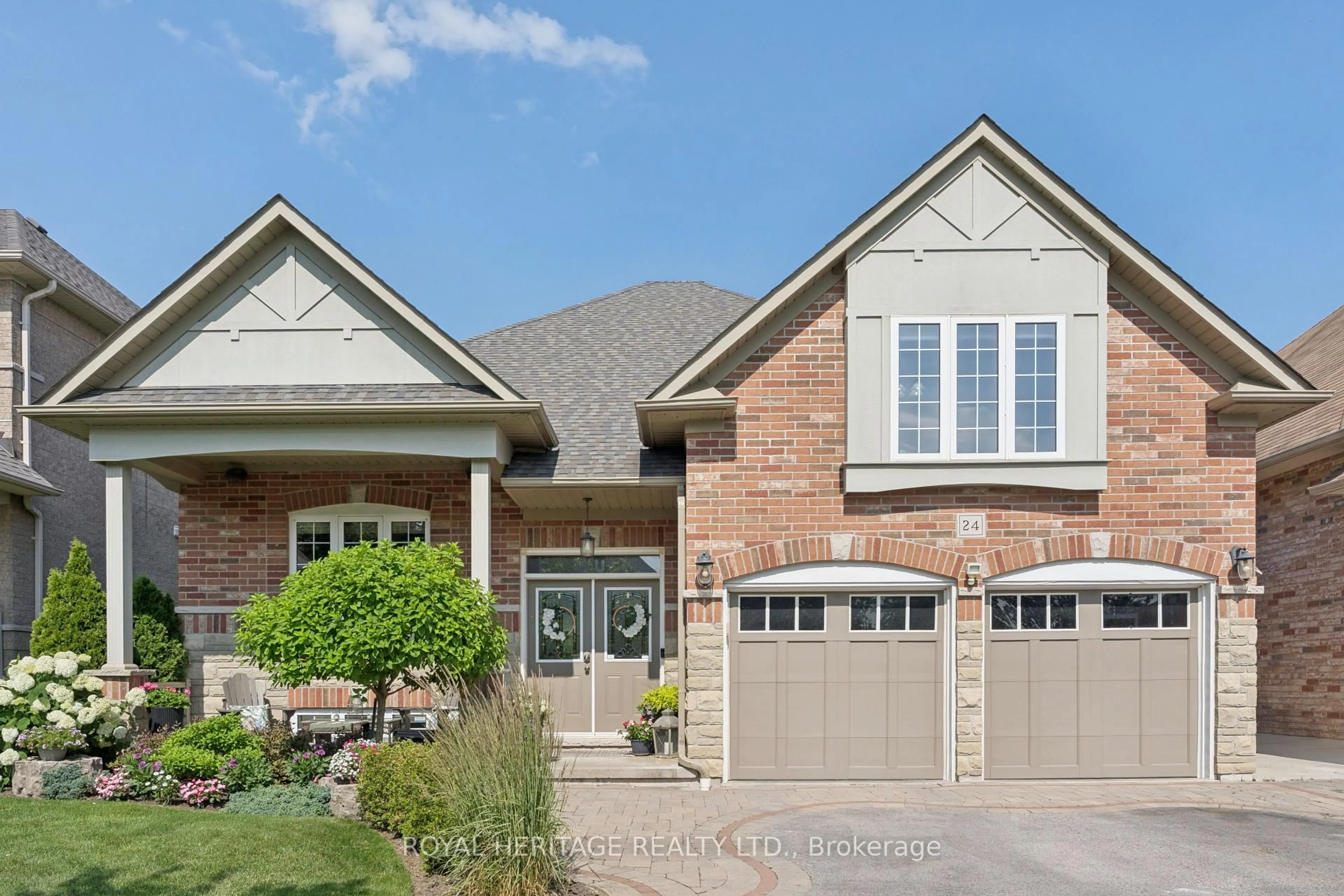Home with brick exterior material, street for 24 Corvinelli Dr, Whitby Ontario L1M 0G7