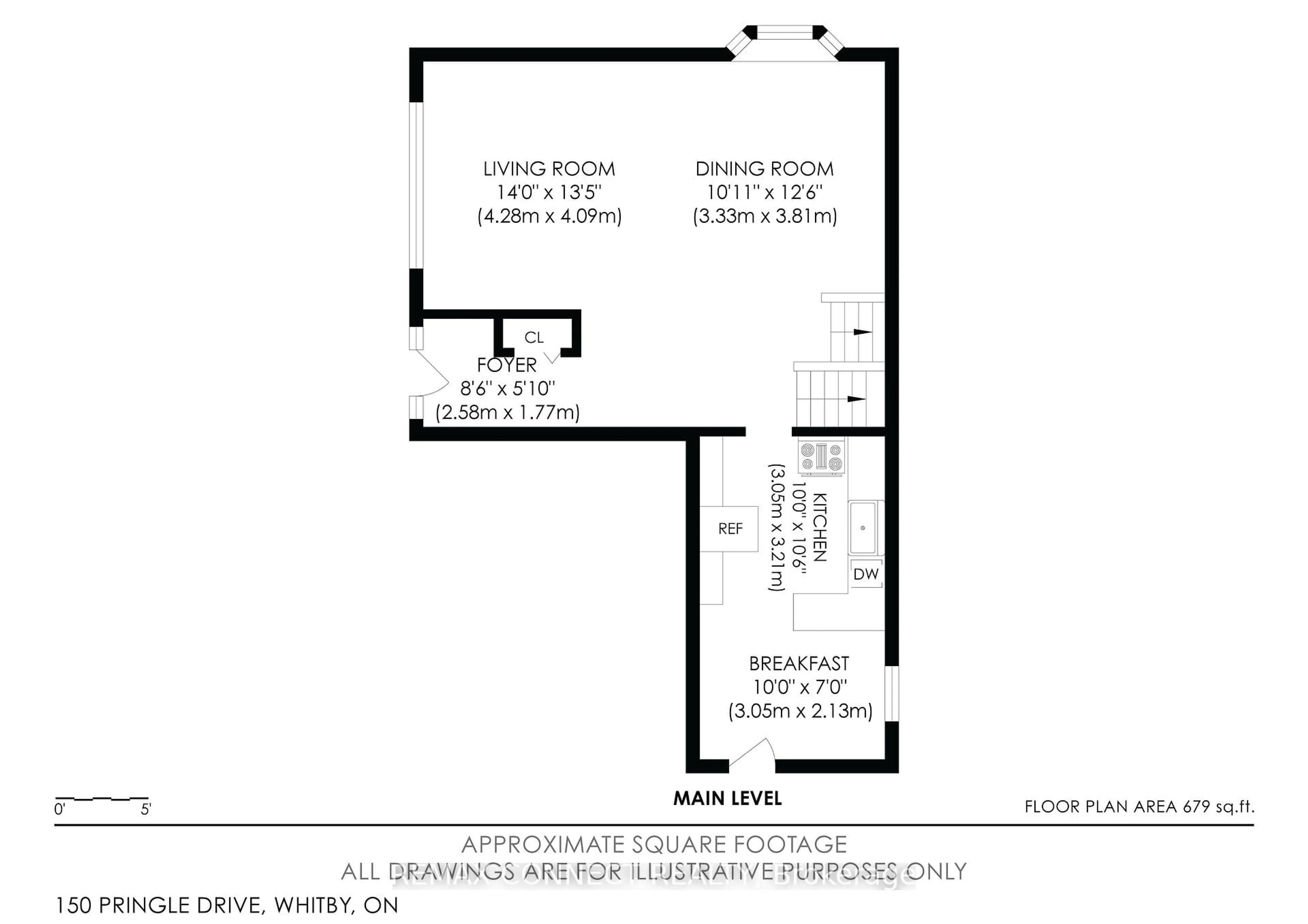 Floor plan for 150 Pringle Dr, Whitby Ontario L1N 6K5