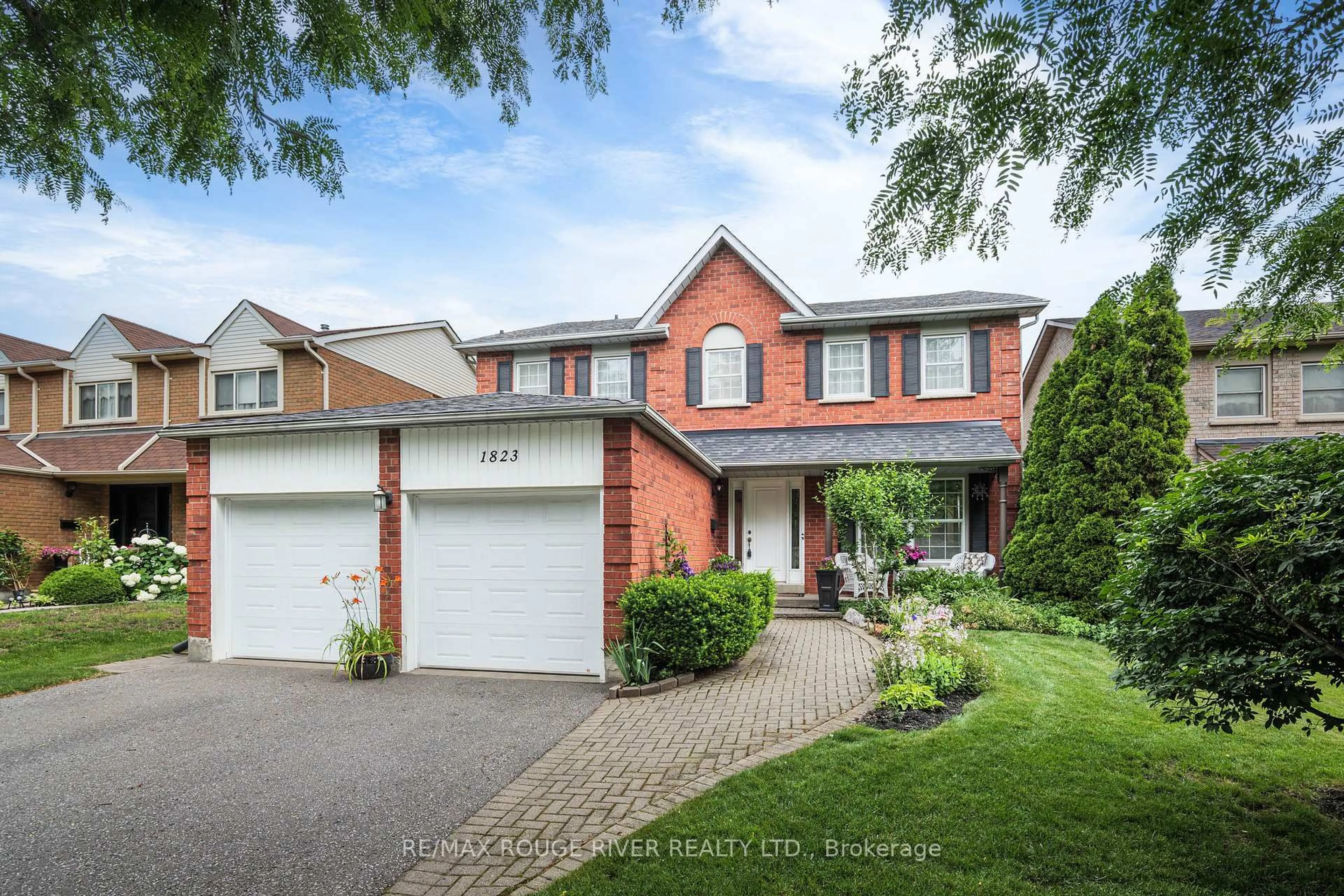 Home with brick exterior material, street for 1823 Dencourt Dr, Pickering Ontario L1V 4Y7