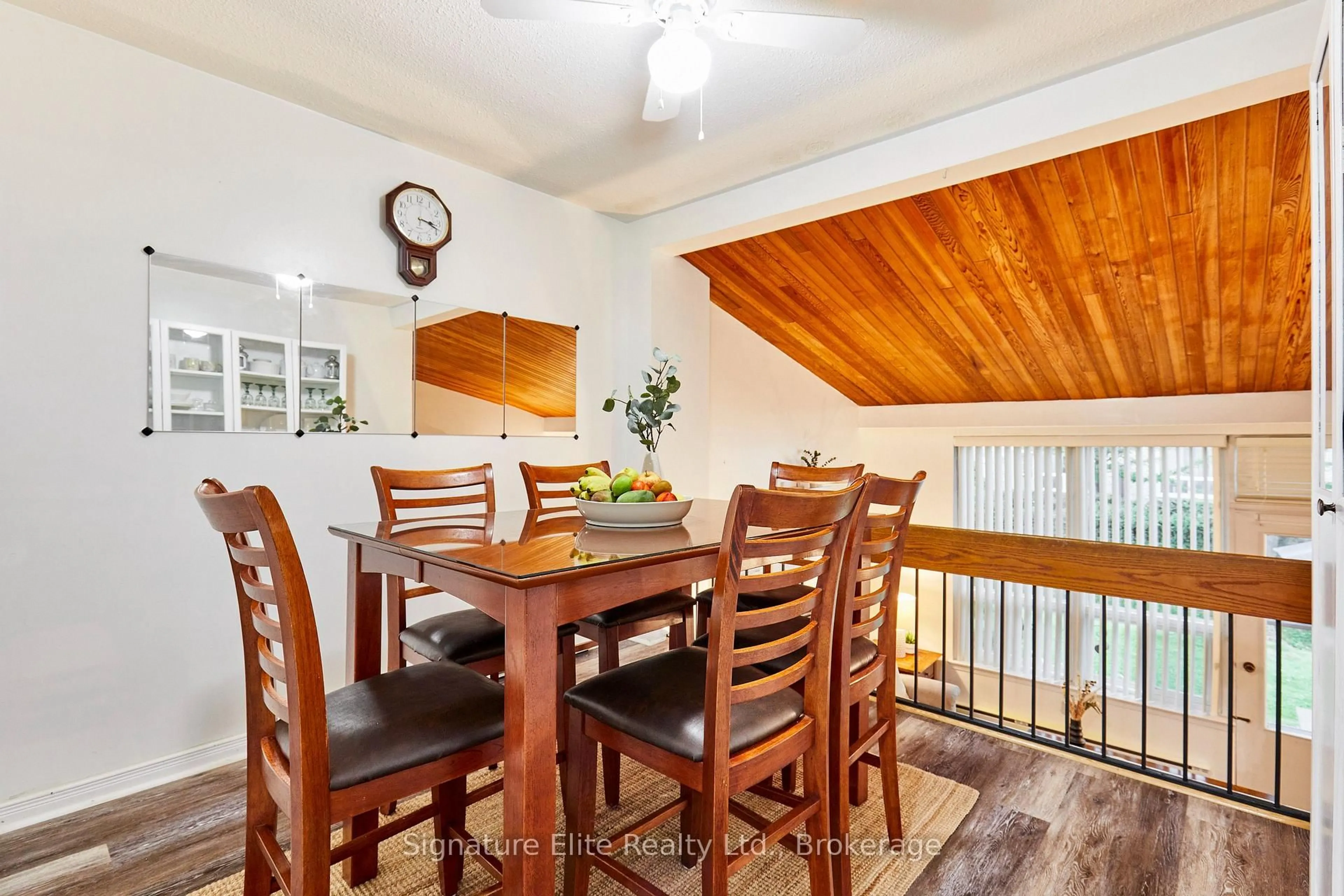 Dining room, wood/laminate floor for 331 Military Tr #10, Toronto Ontario M1E 4E3