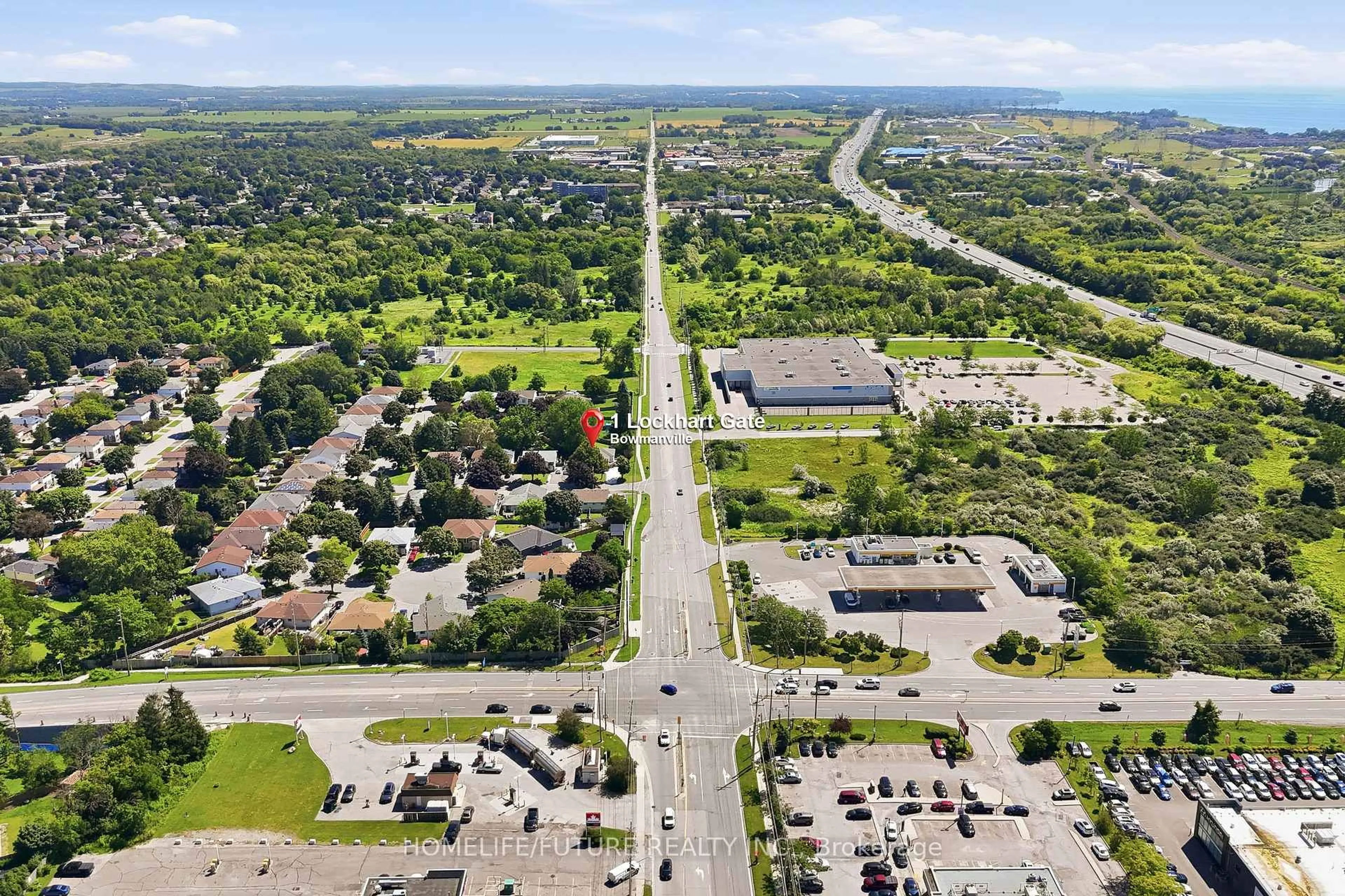 A pic from outside/outdoor area/front of a property/back of a property/a pic from drone, street for 1 Lockhart Gate, Clarington Ontario L1C 4K9