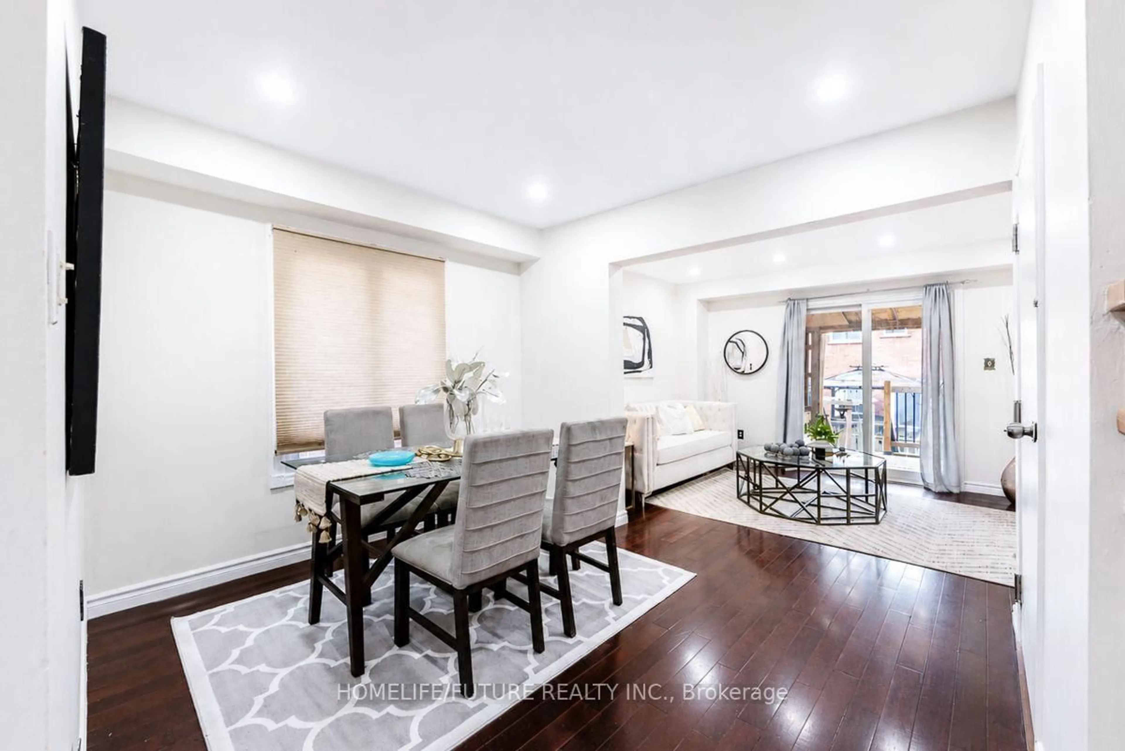 Dining room, wood/laminate floor for 42 Marsdale Cres, Toronto Ontario M1X 1G6