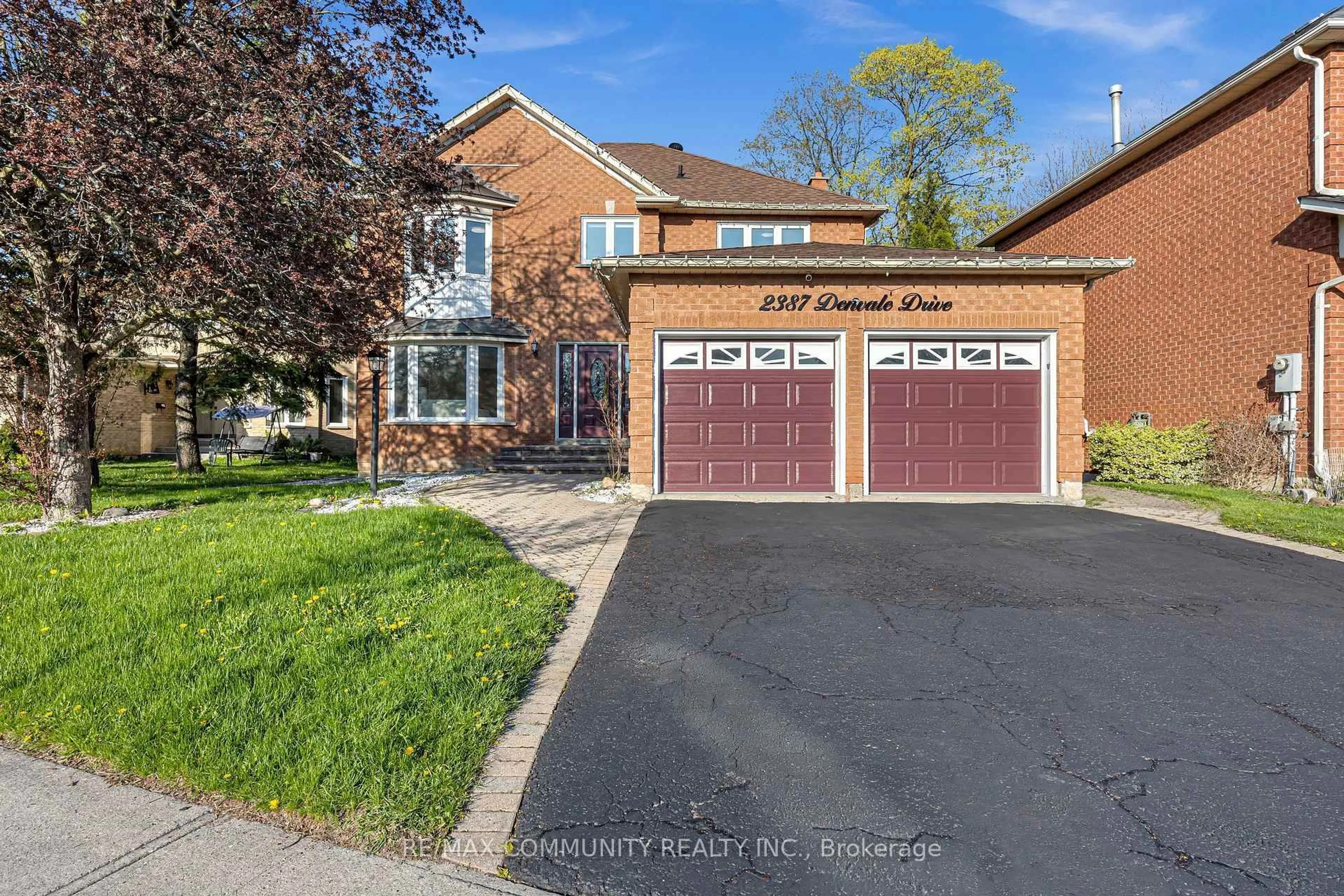 Home with brick exterior material, street for 2387 Denvale Dr, Pickering Ontario L1X 2H6