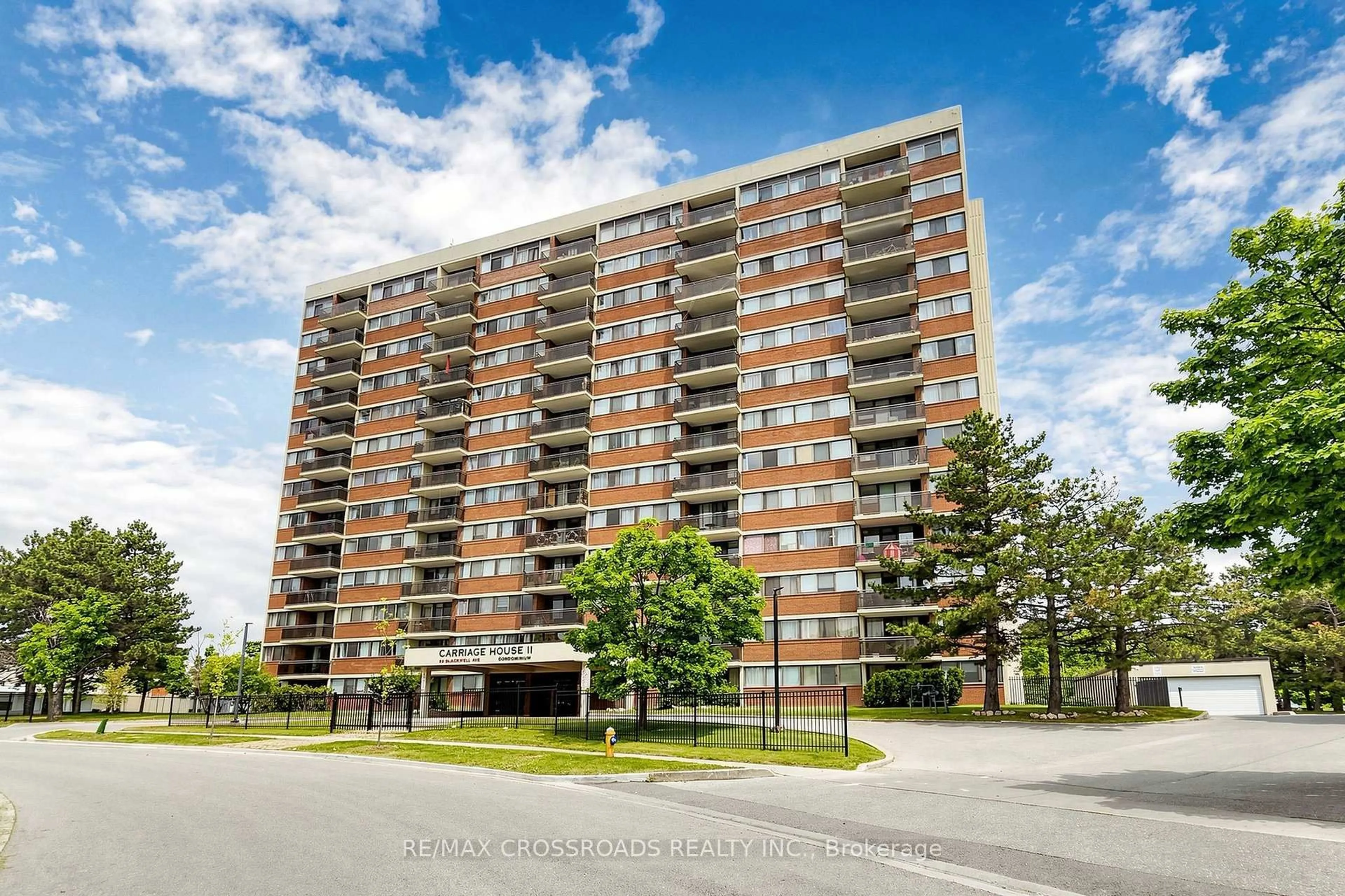 A pic from outside/outdoor area/front of a property/back of a property/a pic from drone, building for 99 Blackwell Ave #Ph207, Toronto Ontario M1B 3R5