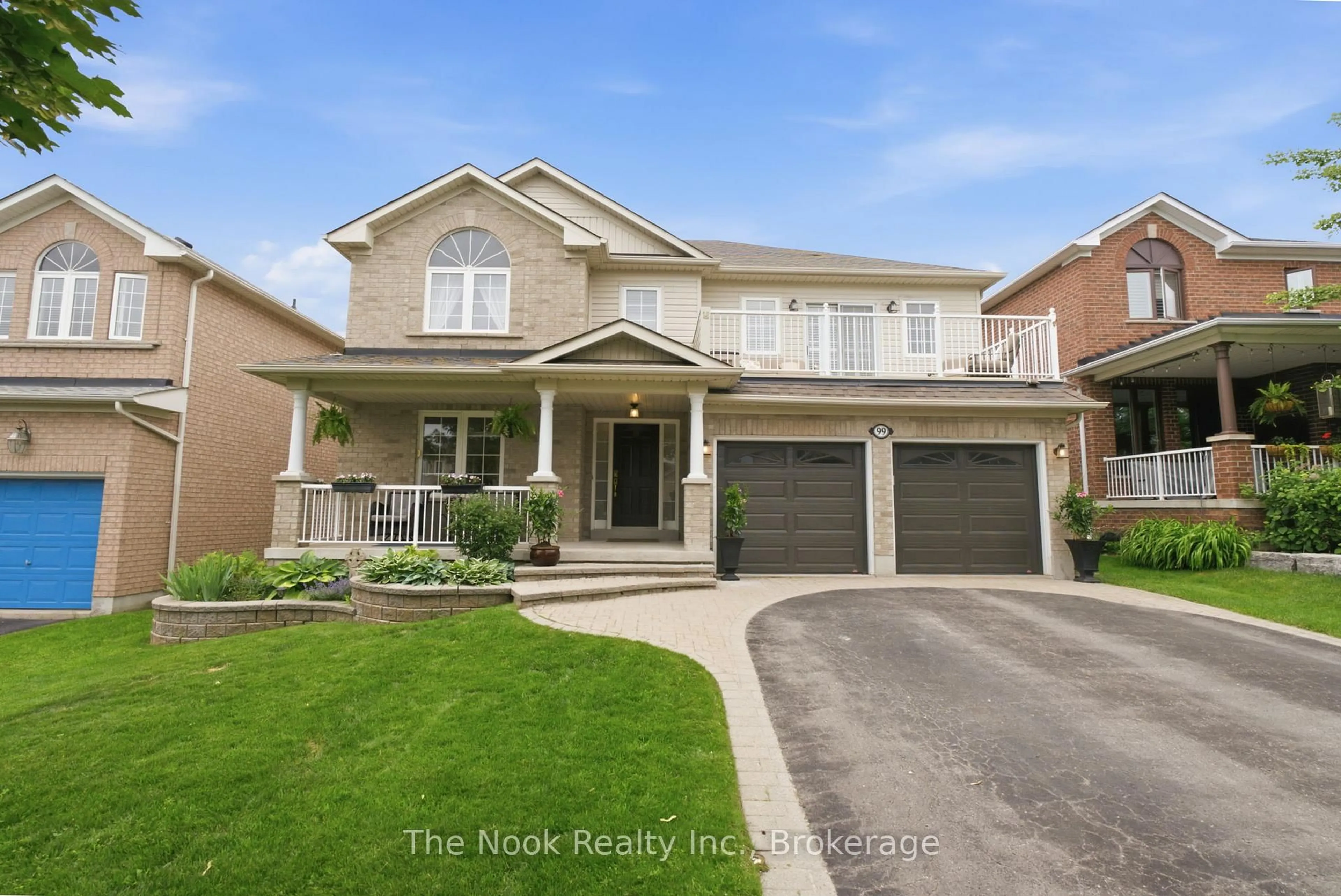 Home with vinyl exterior material, street for 99 Earl Cuddie Blvd, Scugog Ontario L9L 1T3