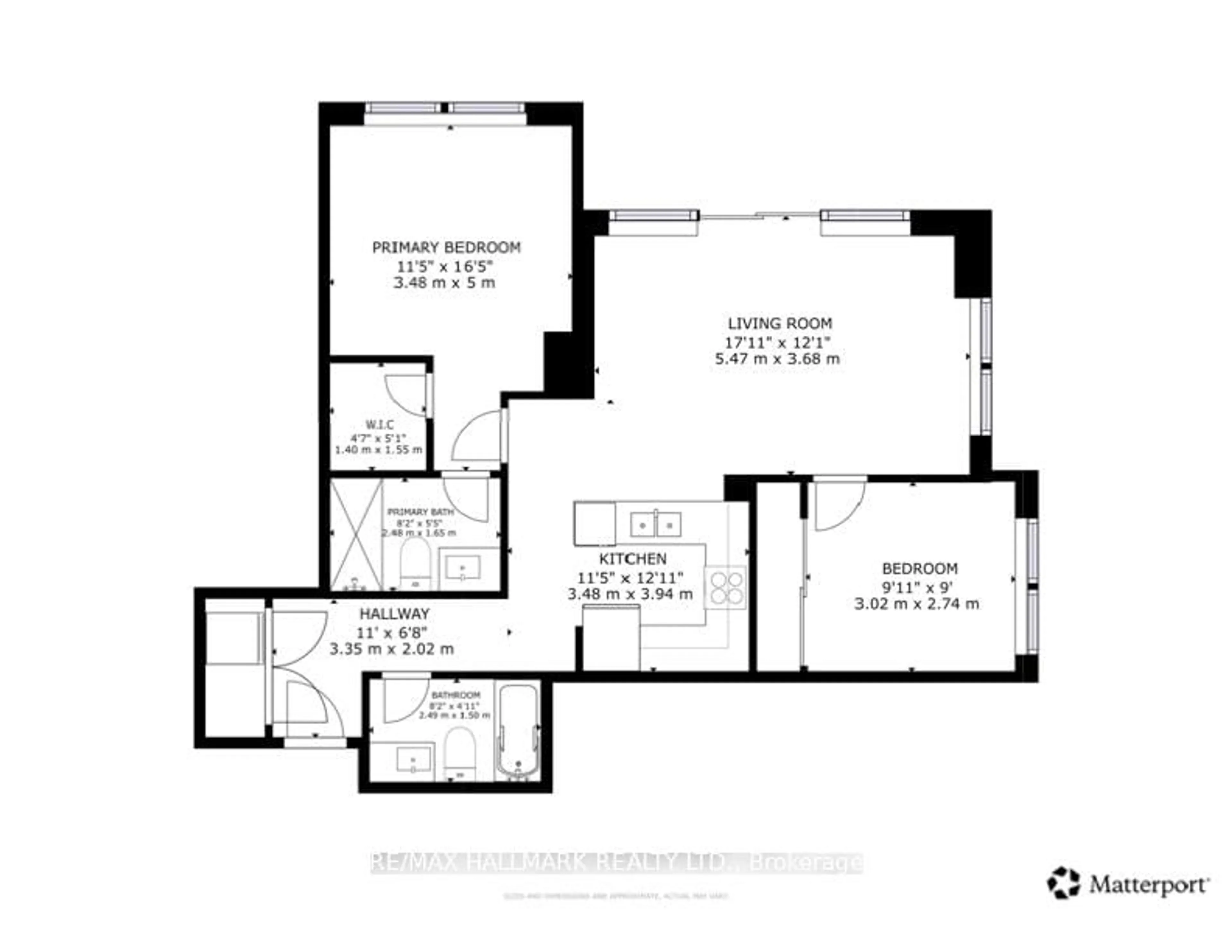 Floor plan for 3260 Sheppard Ave #2207, Toronto Ontario M1T 0B5