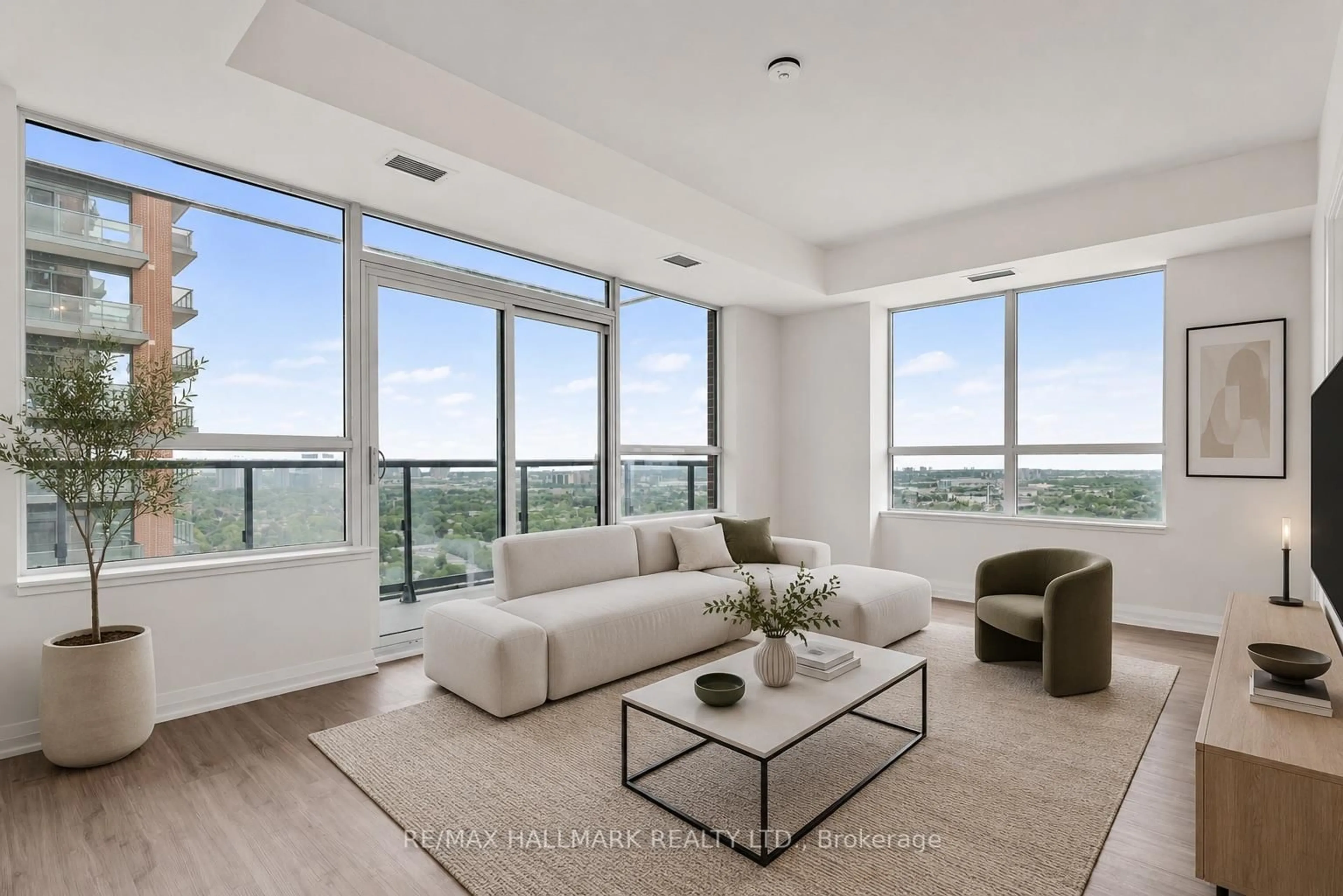 Living room with furniture, unknown for 3260 Sheppard Ave #2207, Toronto Ontario M1T 0B5