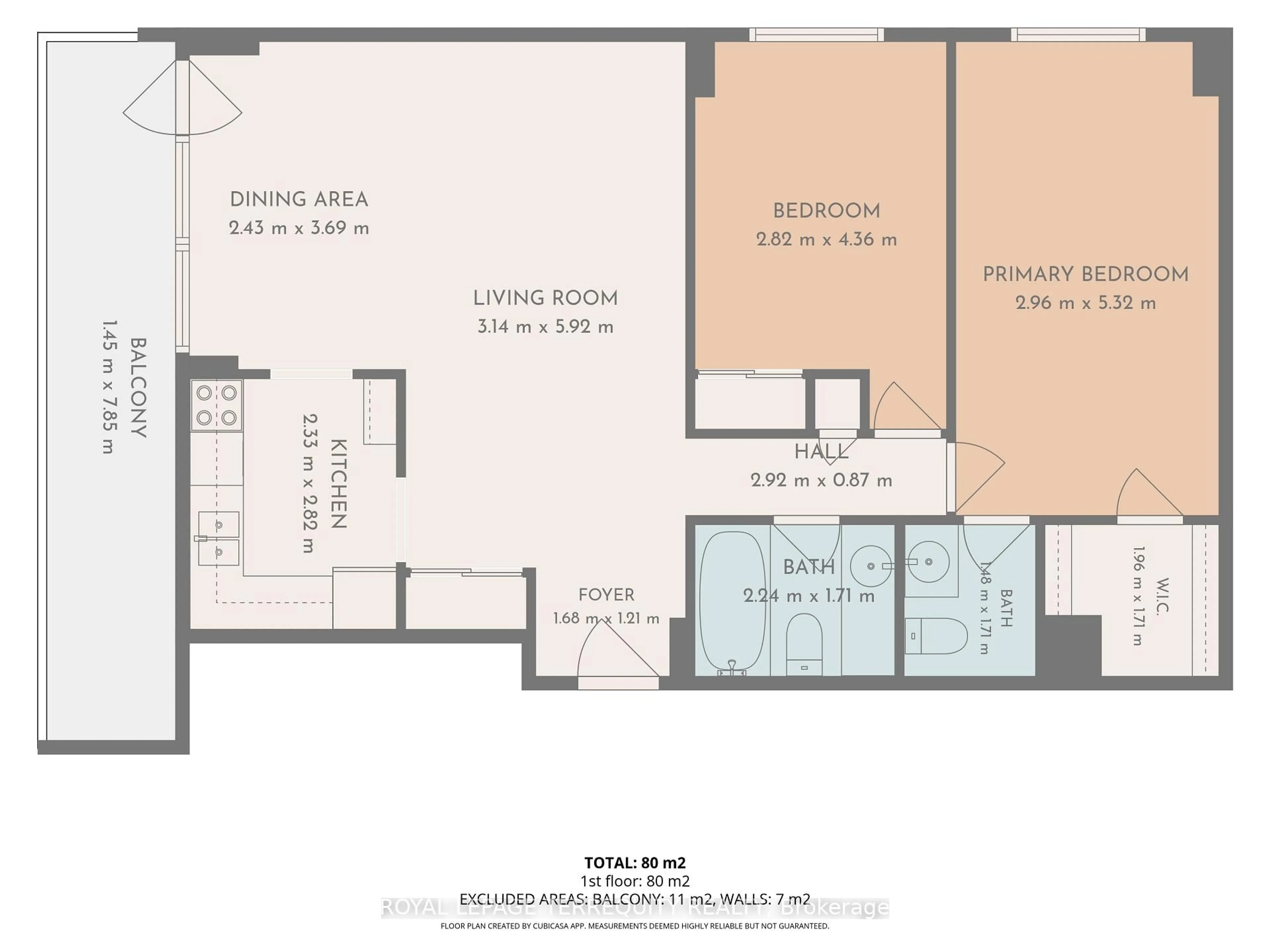 Floor plan for 180 Markham Rd #816, Toronto Ontario M1M 2Z9