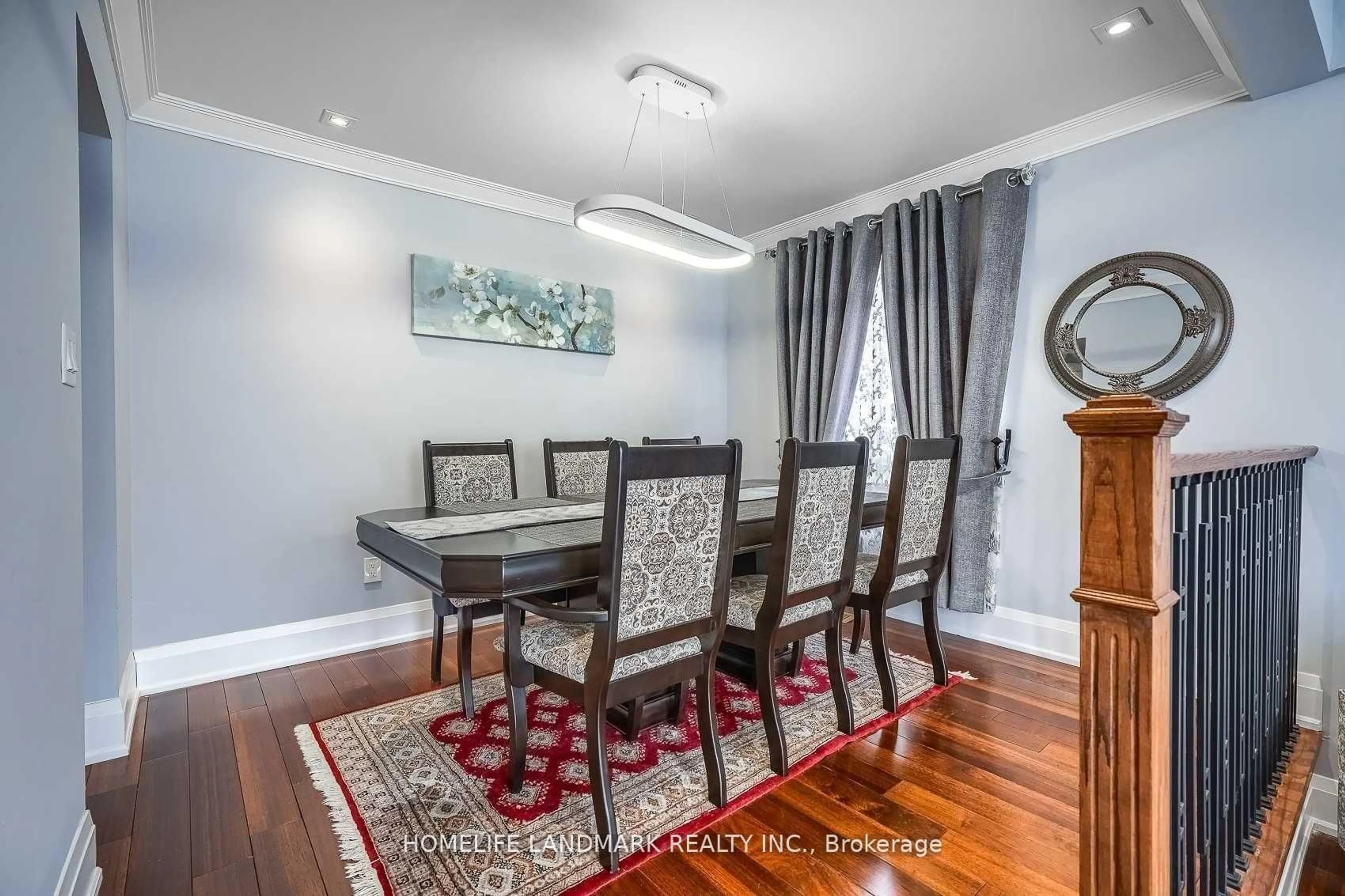 Dining room, wood/laminate floor for 1703 Shadybrook Dr, Pickering Ontario L1V 3A3