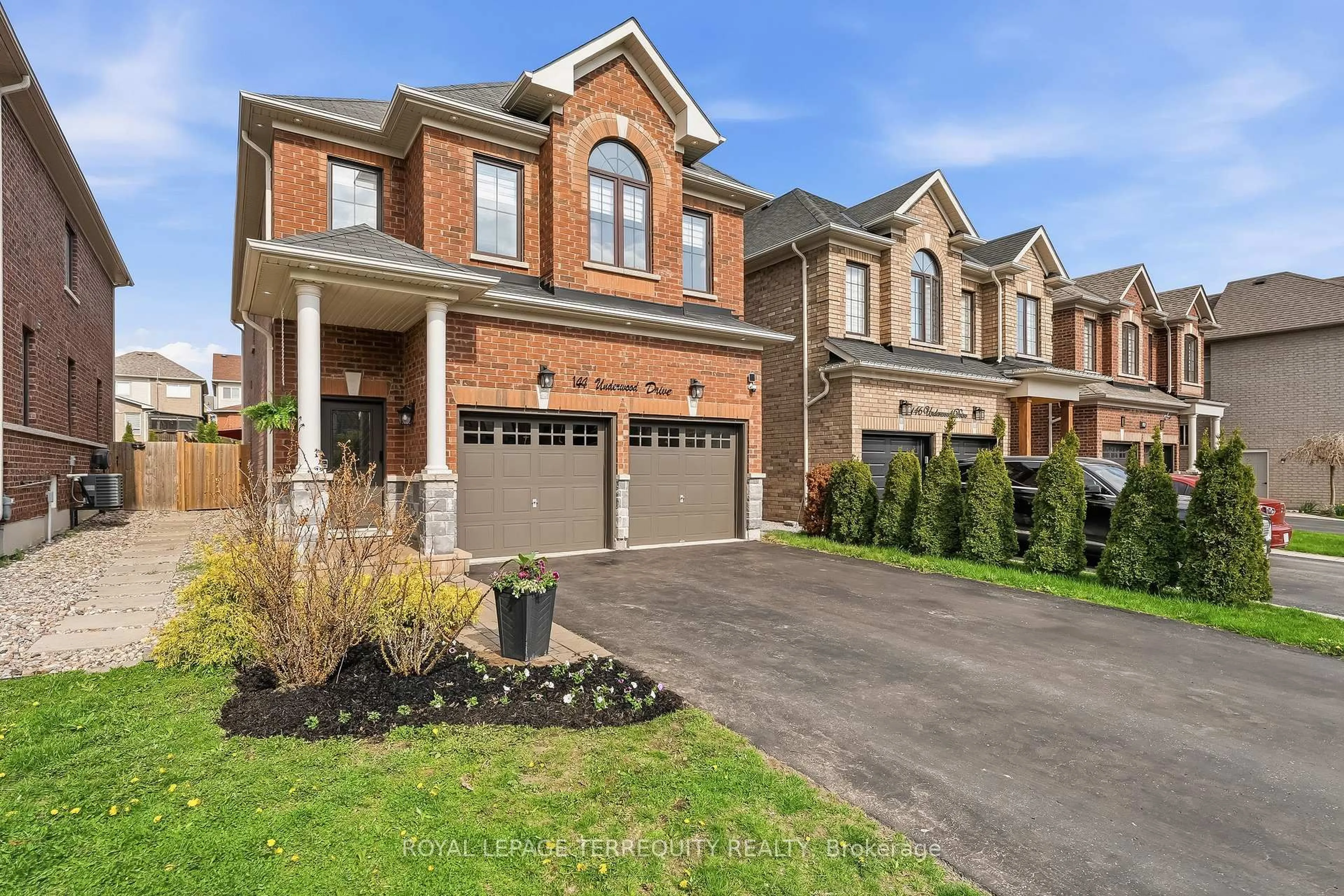 Home with brick exterior material, street for 144 Underwood Dr, Whitby Ontario L1M 0K9