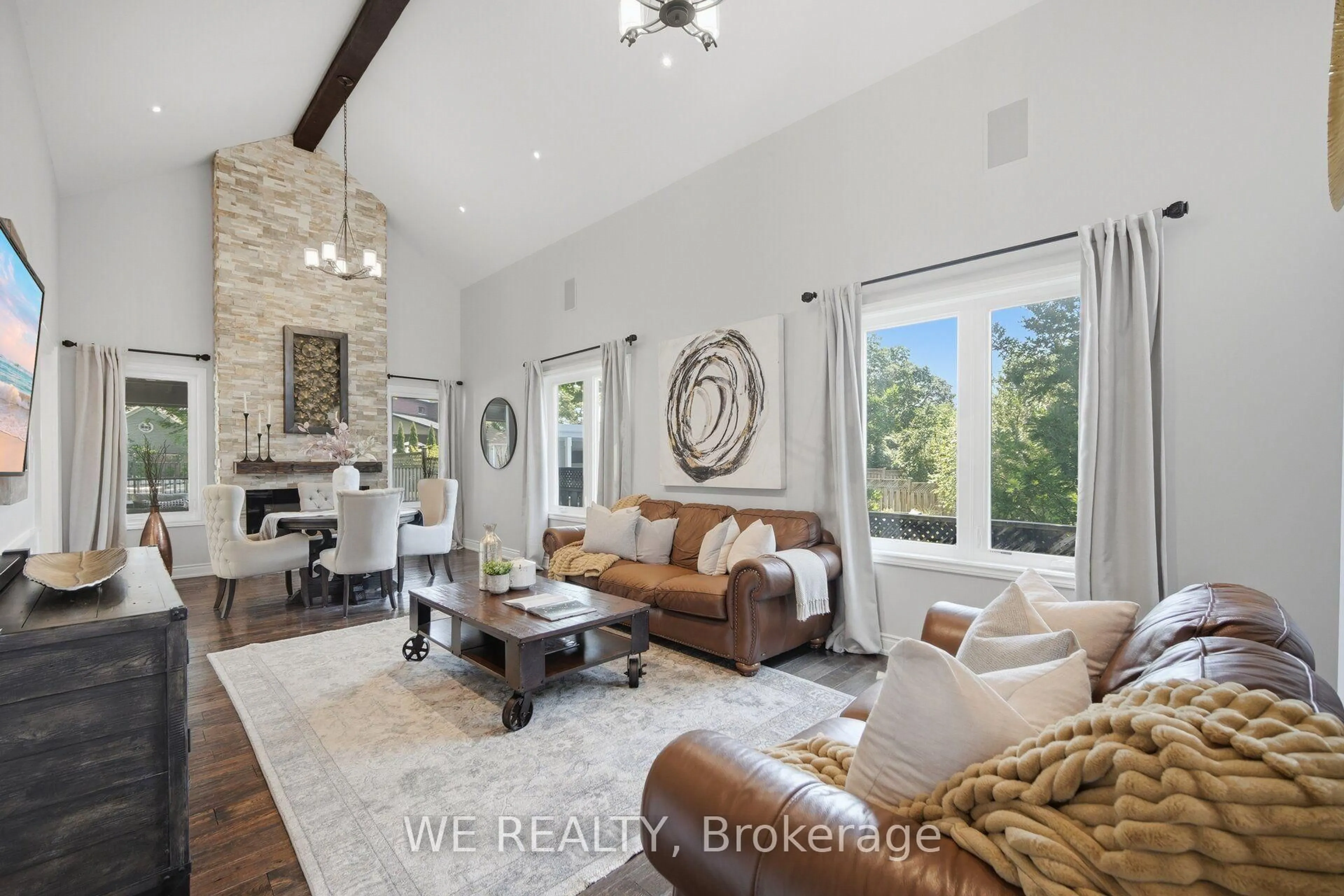 Living room with furniture, ceramic/tile floor for 1829 Appleview Rd, Pickering Ontario L1V 1T7