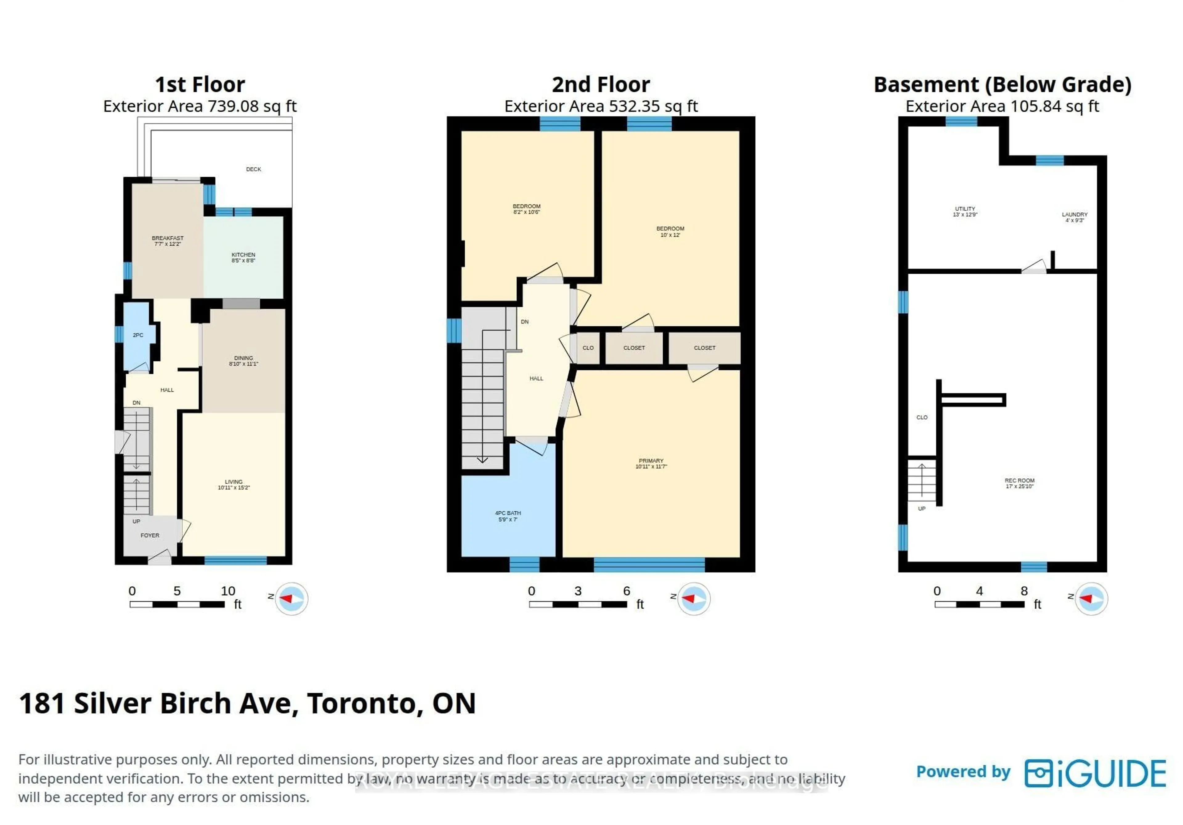 Floor plan for 181 Silver Birch Ave, Toronto Ontario M4E 3L3