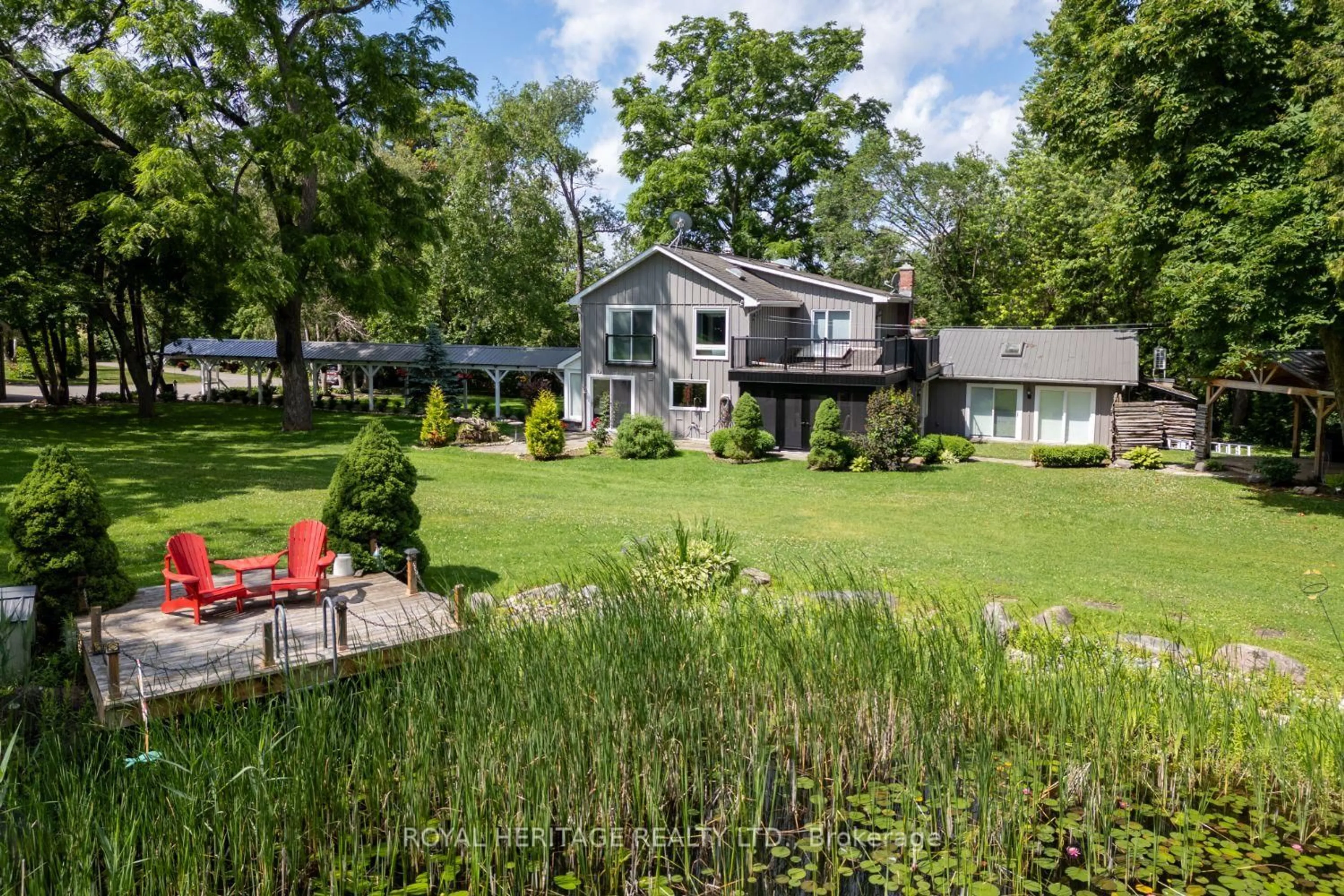 A pic from outside/outdoor area/front of a property/back of a property/a pic from drone, water/lake/river/ocean view for 4395 Westney Rd, Pickering Ontario L1Y 1A2