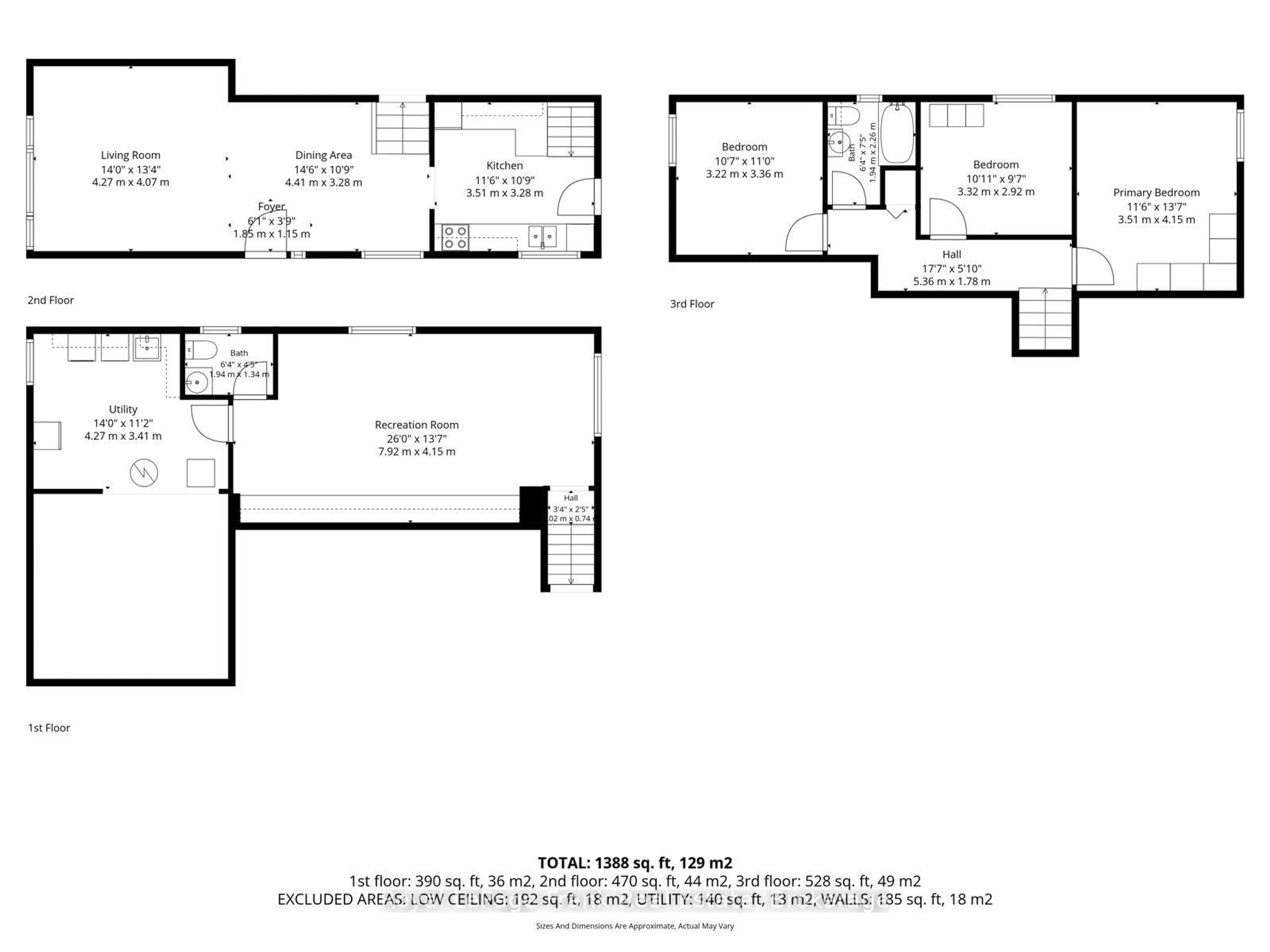 Floor plan for 2 Rosswood Cres, Toronto Ontario M1P 3N2