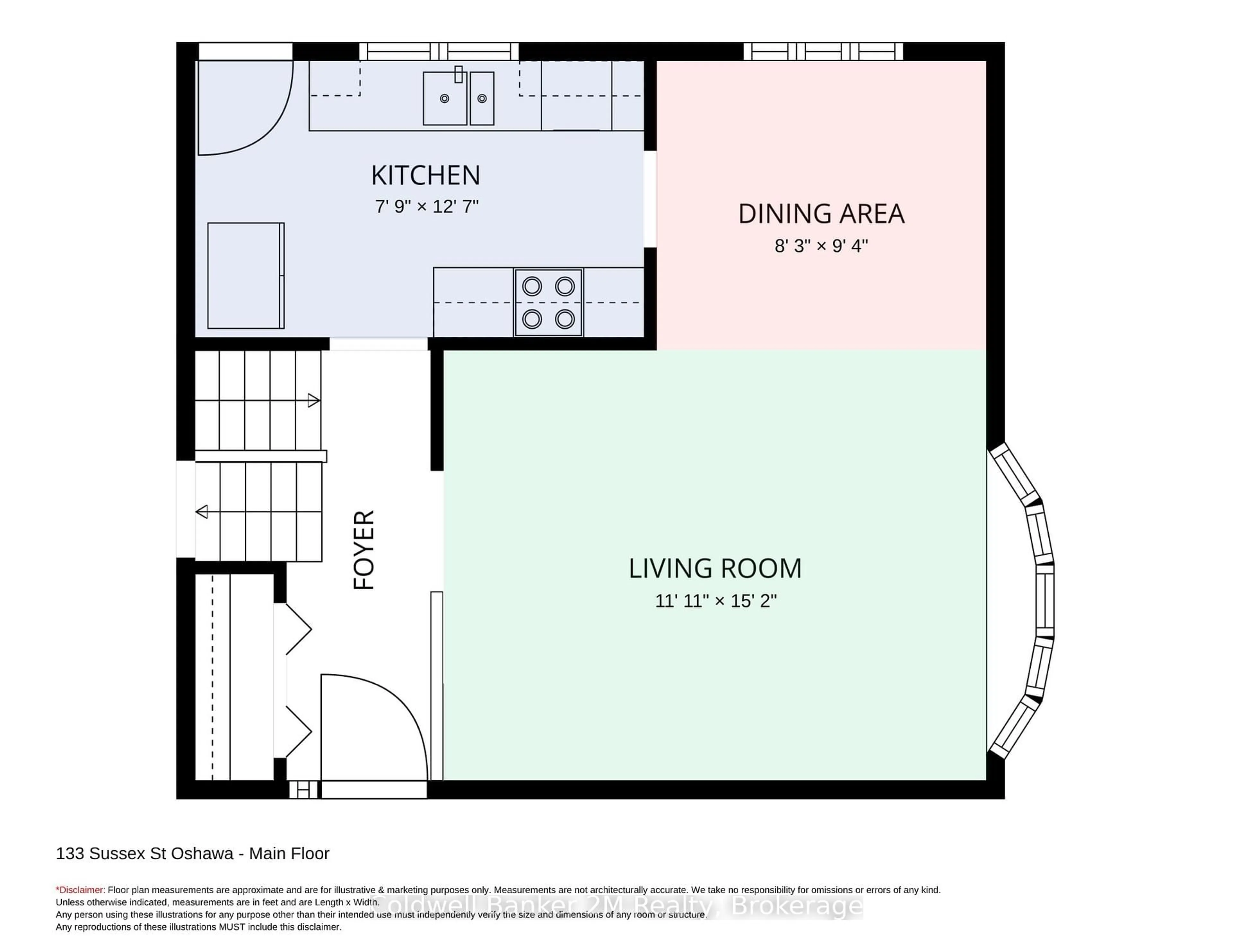 Floor plan for 133 Sussex St, Oshawa Ontario L1G 1W1
