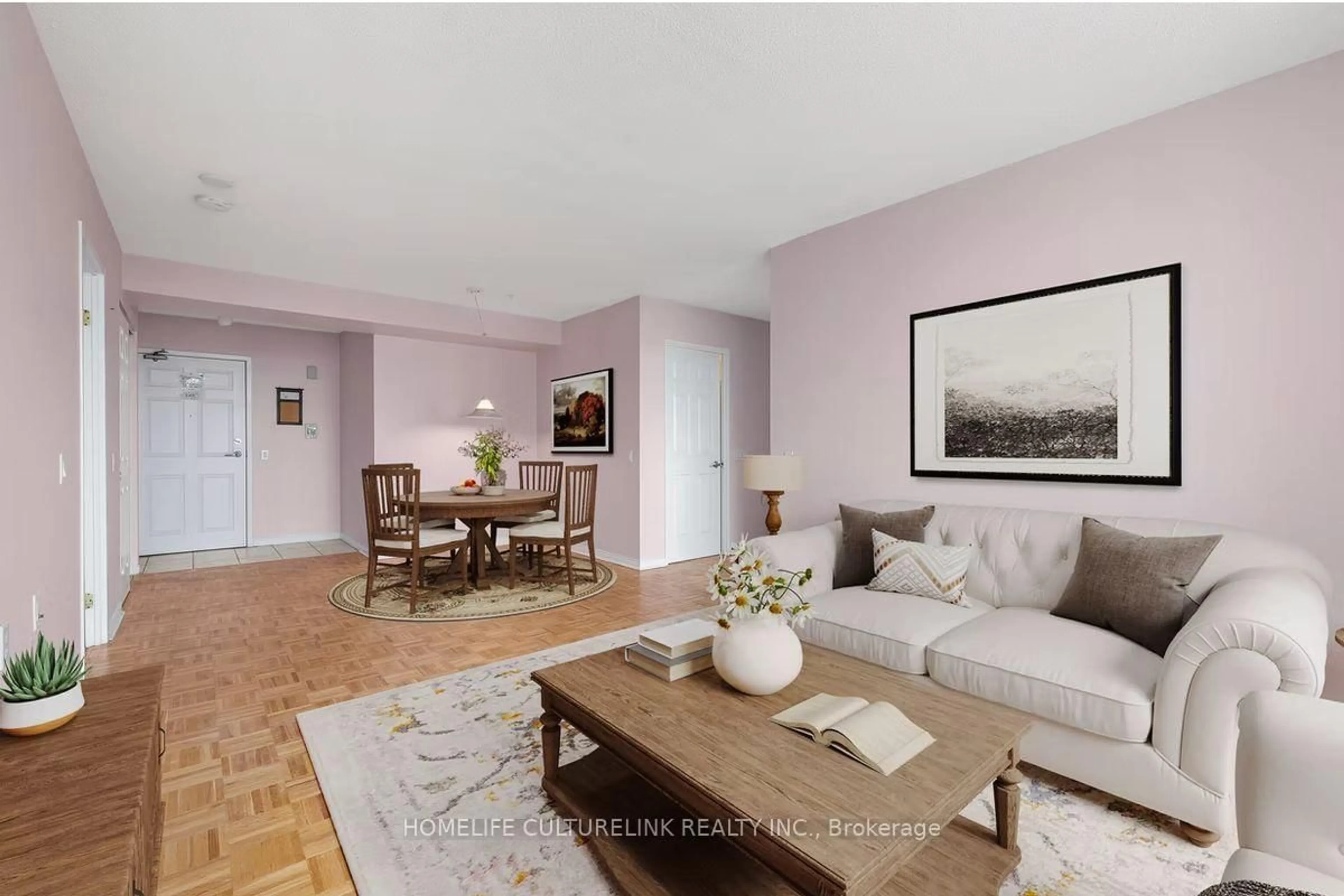 Living room with furniture, unknown for 2800 Warden Ave #604, Toronto Ontario M1W 3Z6
