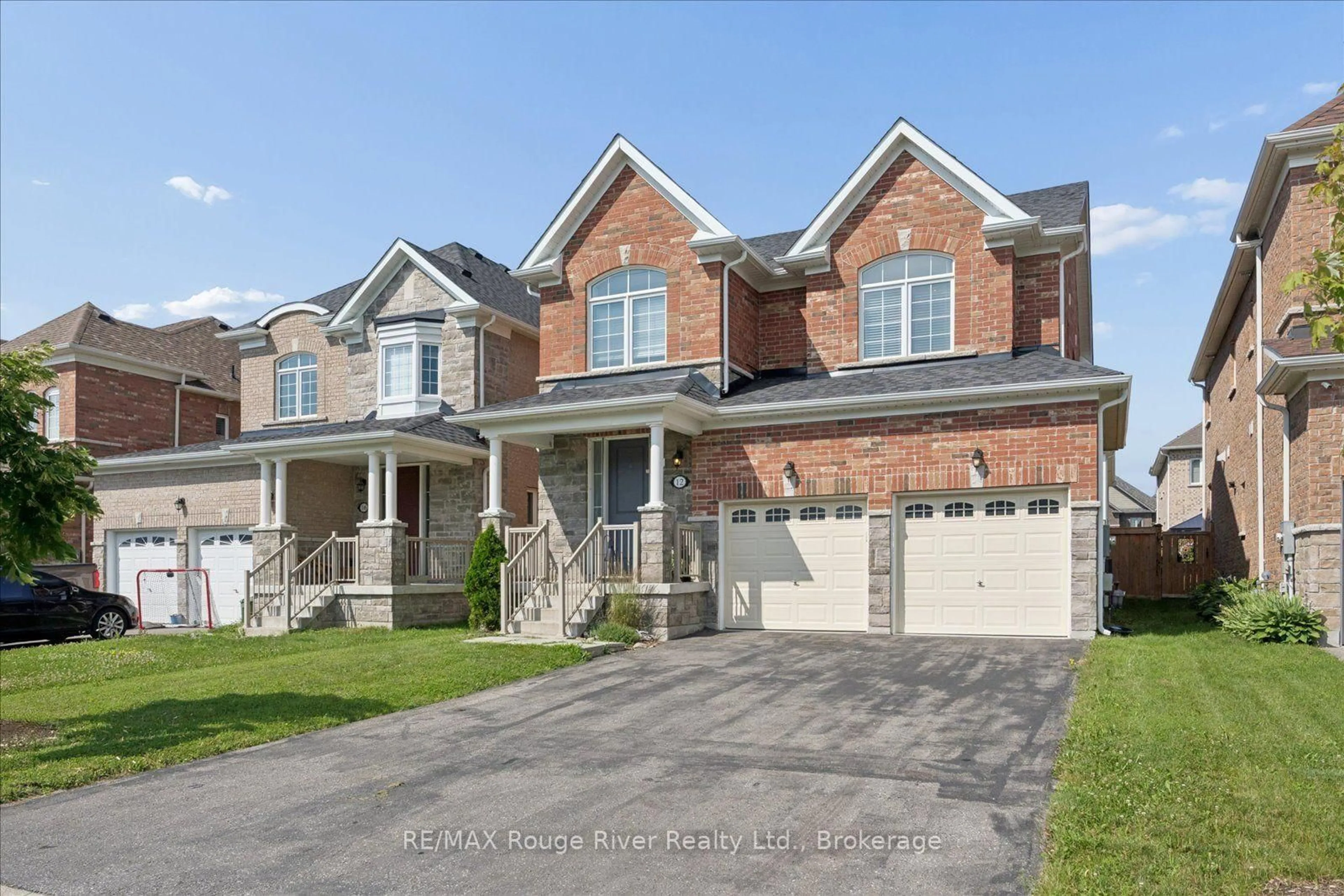 Home with brick exterior material, street for 12 Bill Hutchinson Cres, Clarington Ontario L1C 7E1