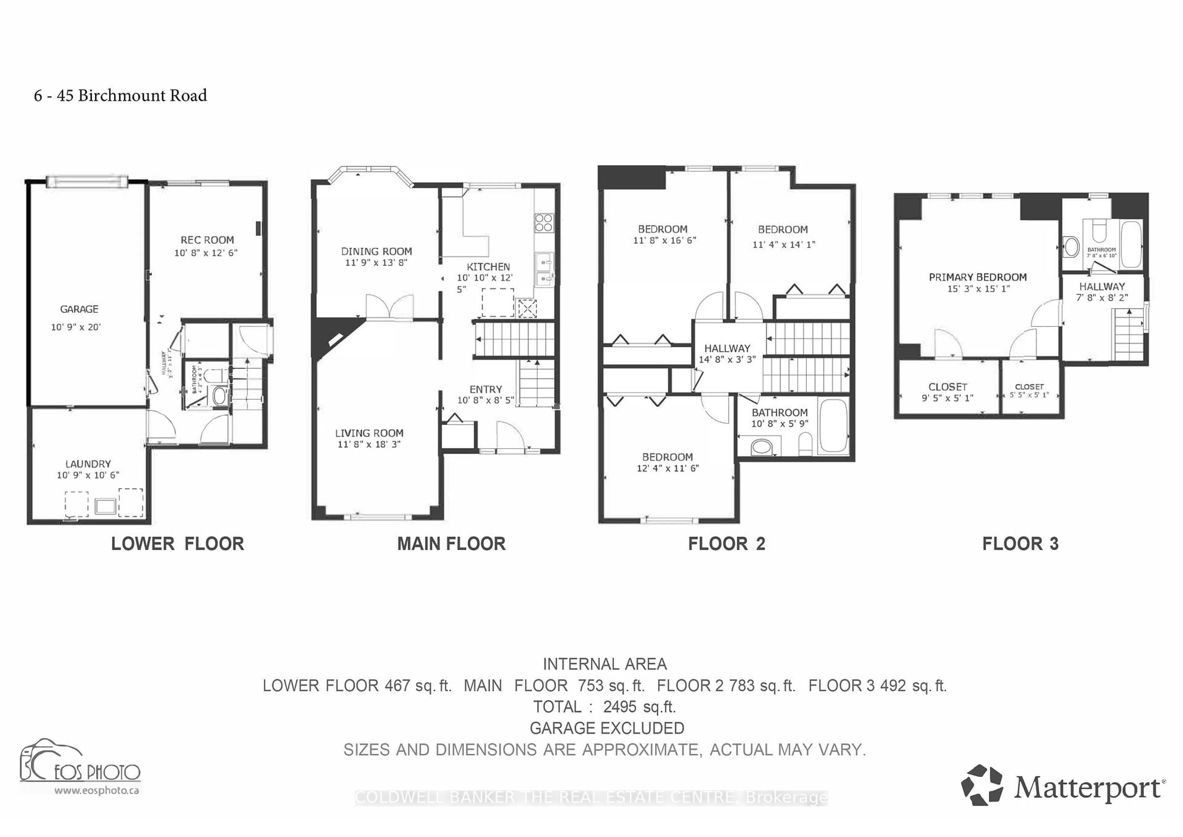 Floor plan for 45 Birchmount Rd #6, Toronto Ontario M1N 3J5