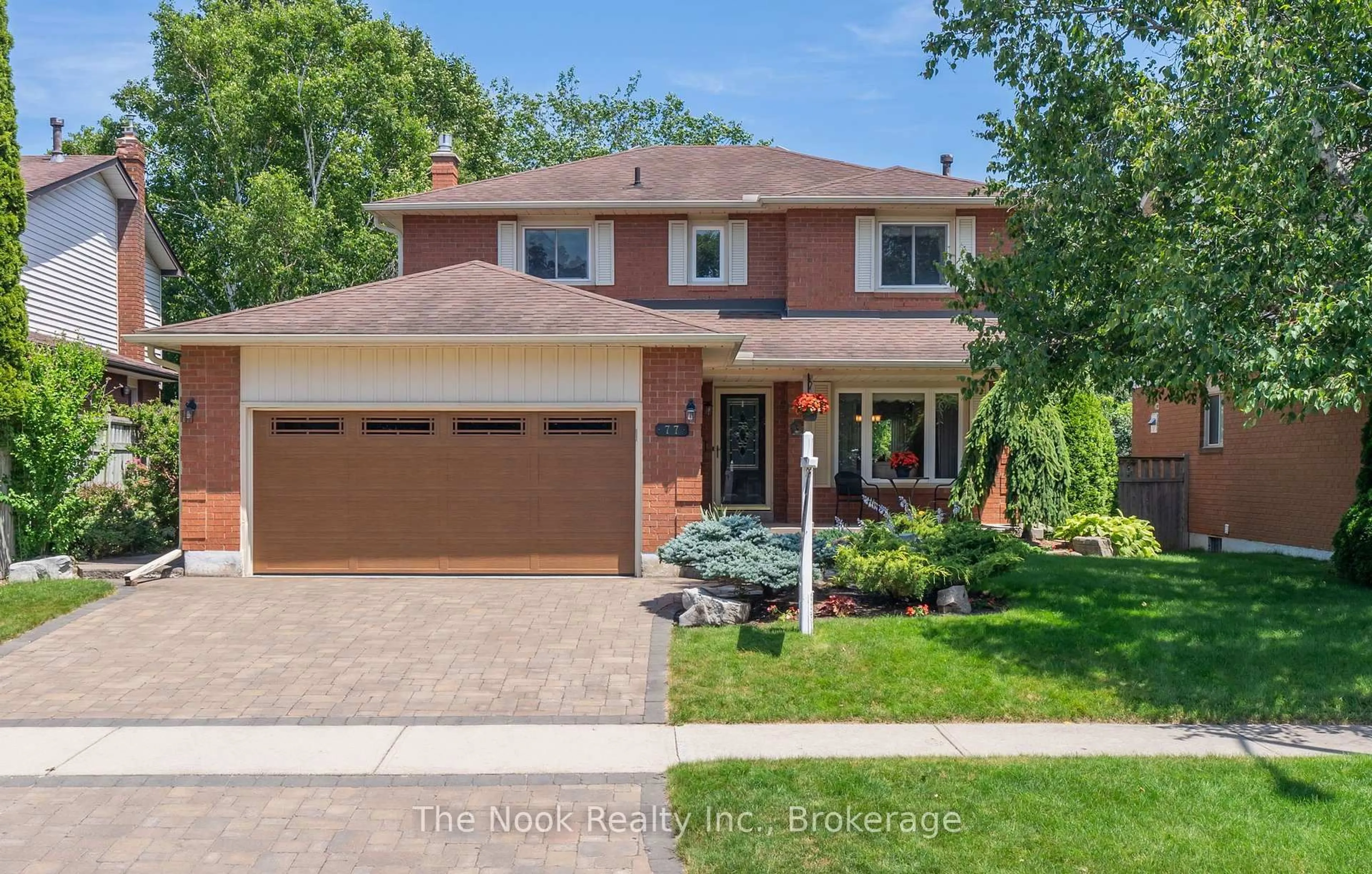 Home with brick exterior material, street for 77 Soper Creek Dr, Clarington Ontario L1C 4K6