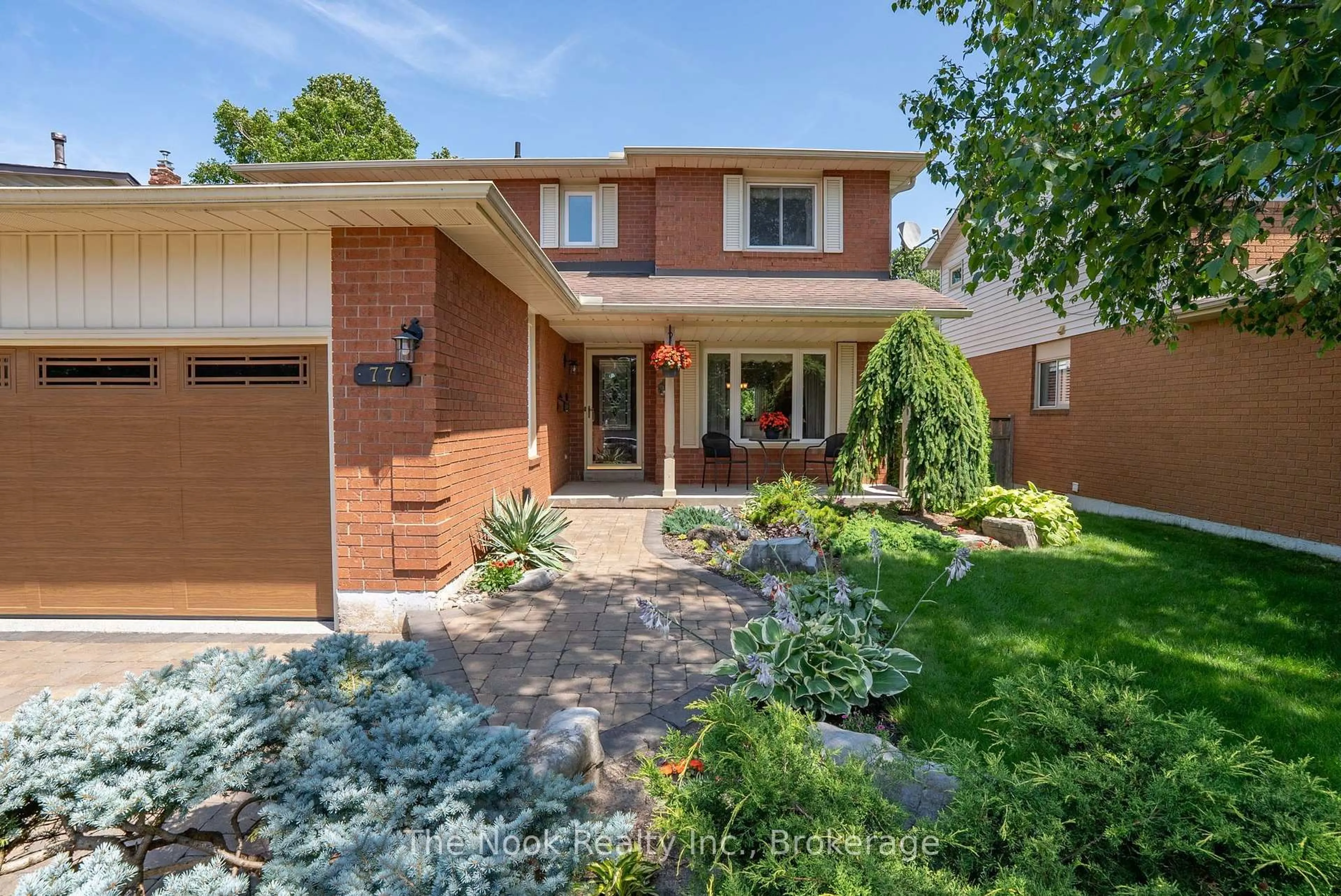 Home with brick exterior material, street for 77 Soper Creek Dr, Clarington Ontario L1C 4K6