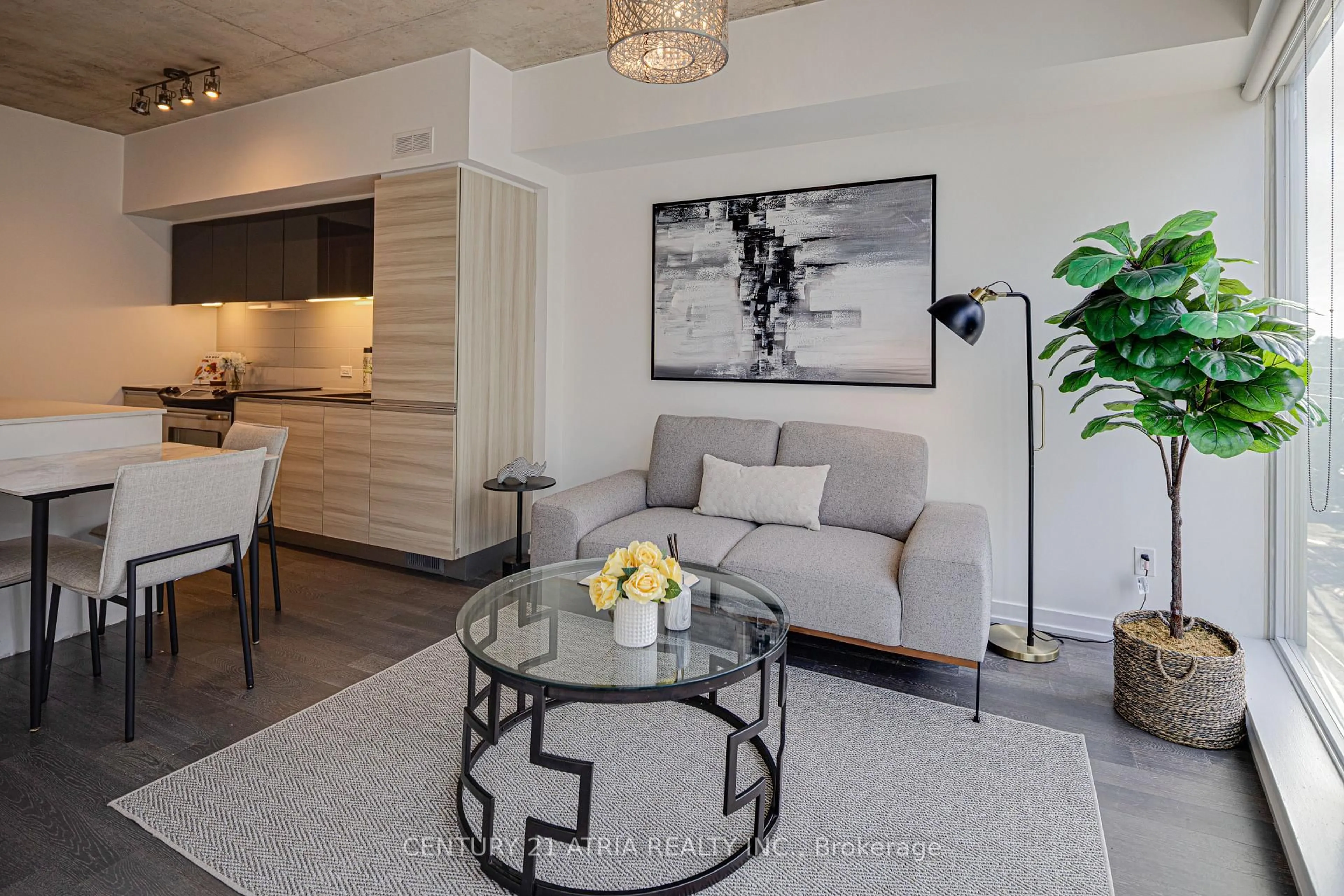 Living room with furniture, unknown for 1190 Dundas St #513, Toronto Ontario M4M 0C5