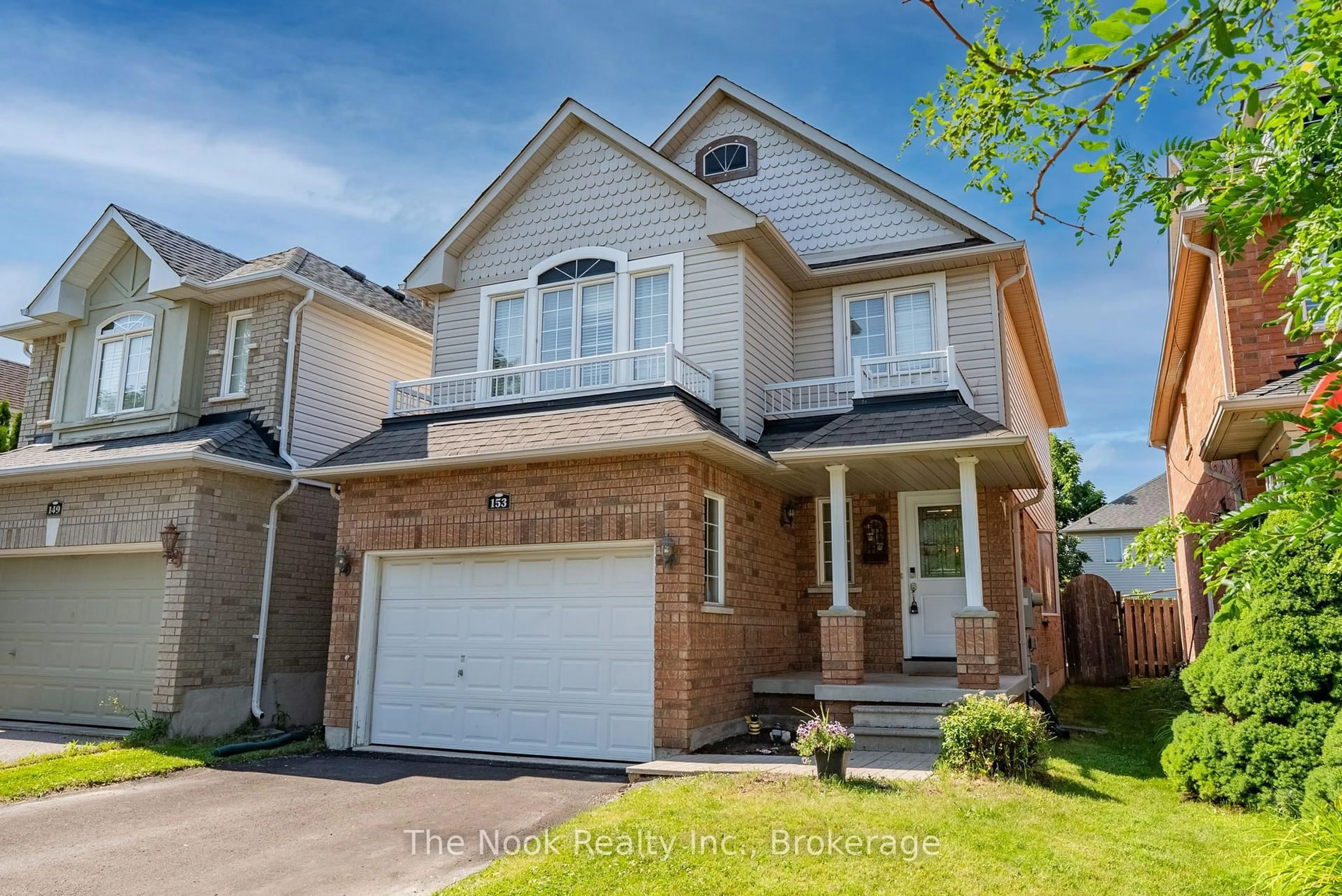 Home with brick exterior material, street for 153 Madden Pl, Clarington Ontario L1C 5K4