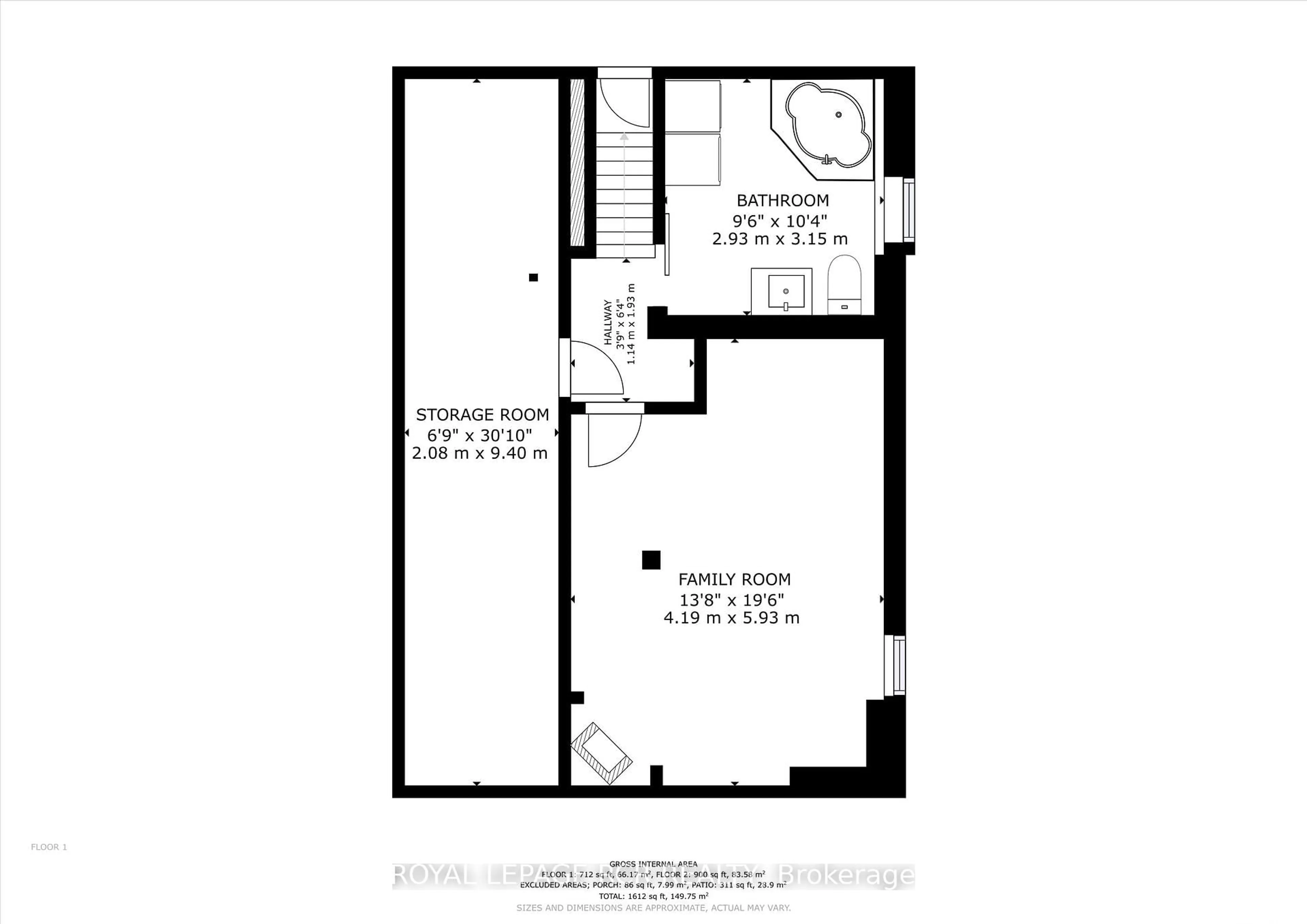 Floor plan for 116 Buckingham Ave, Oshawa Ontario L1G 2K5