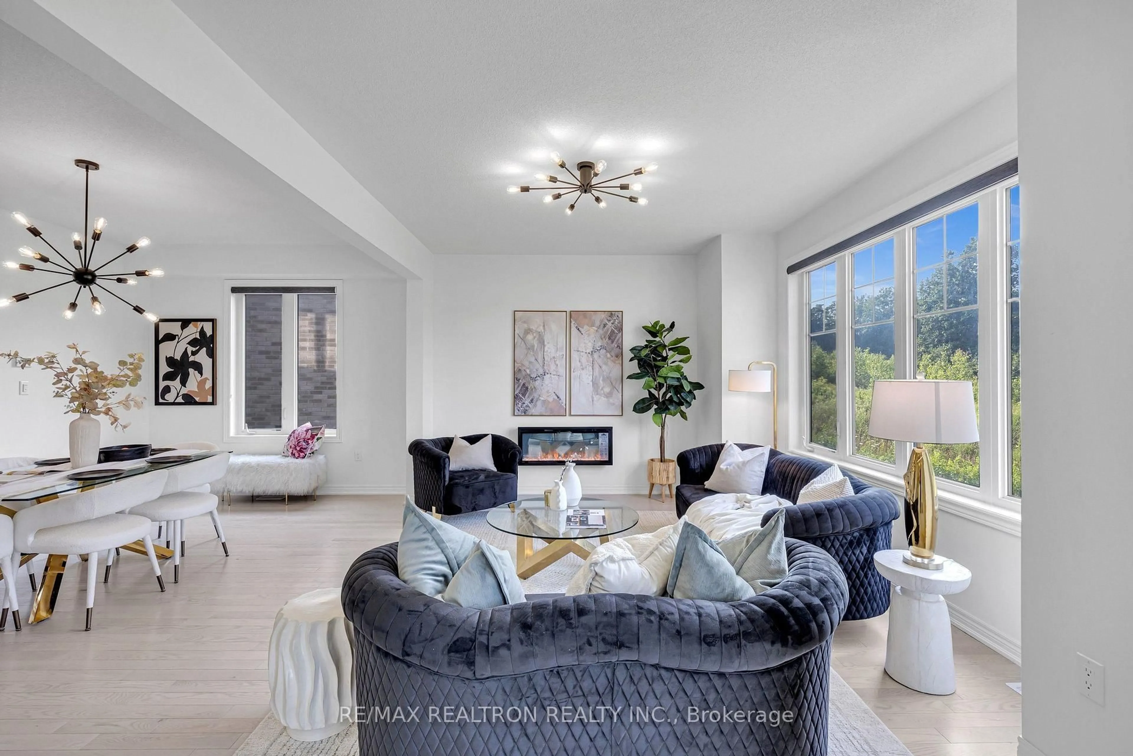 Living room with furniture, ceramic/tile floor for 1280 Talisman Manr, Pickering Ontario L1X 0K4