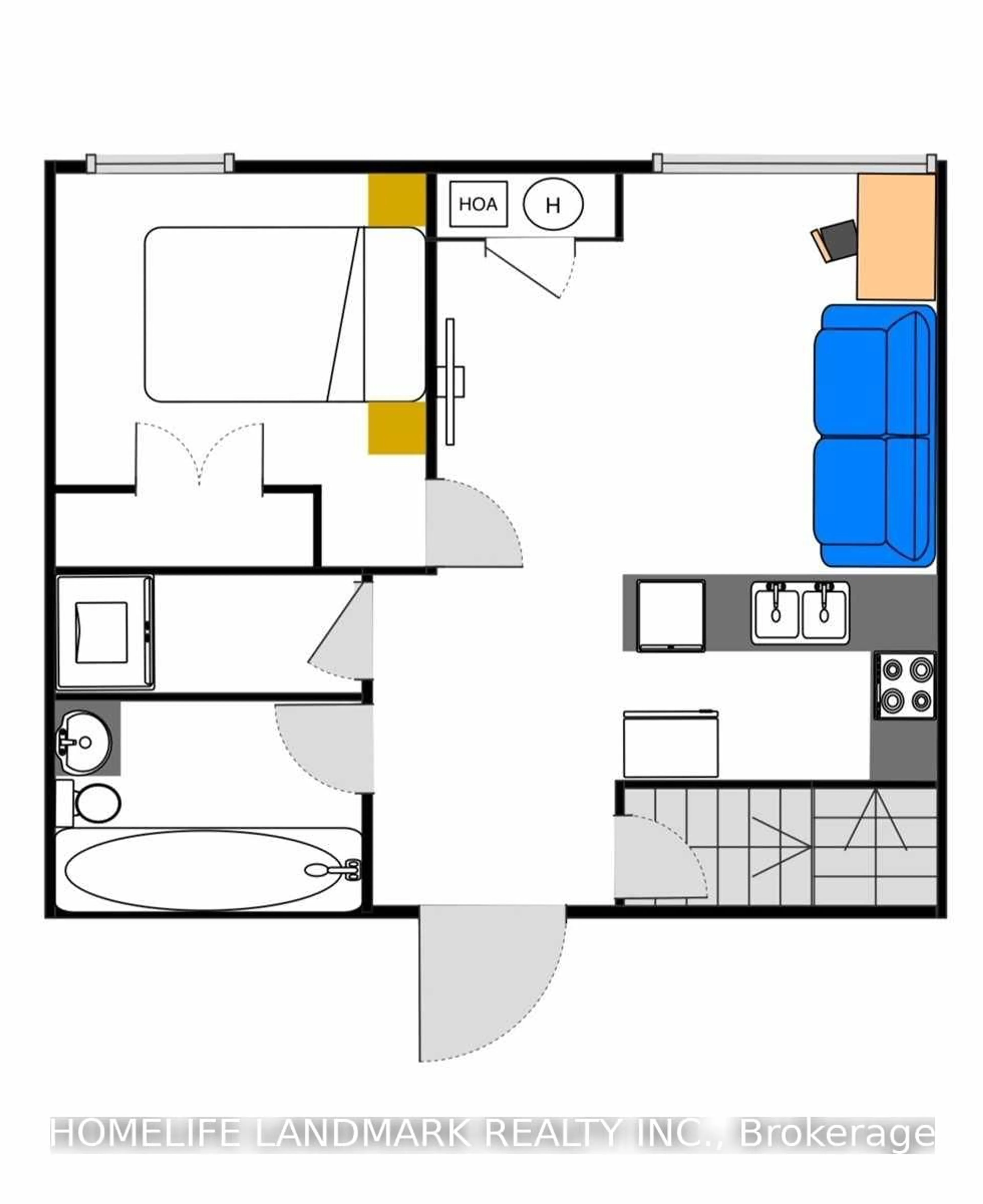 Floor plan for 2351 Kennedy Rd #105, Toronto Ontario M1T 3G9
