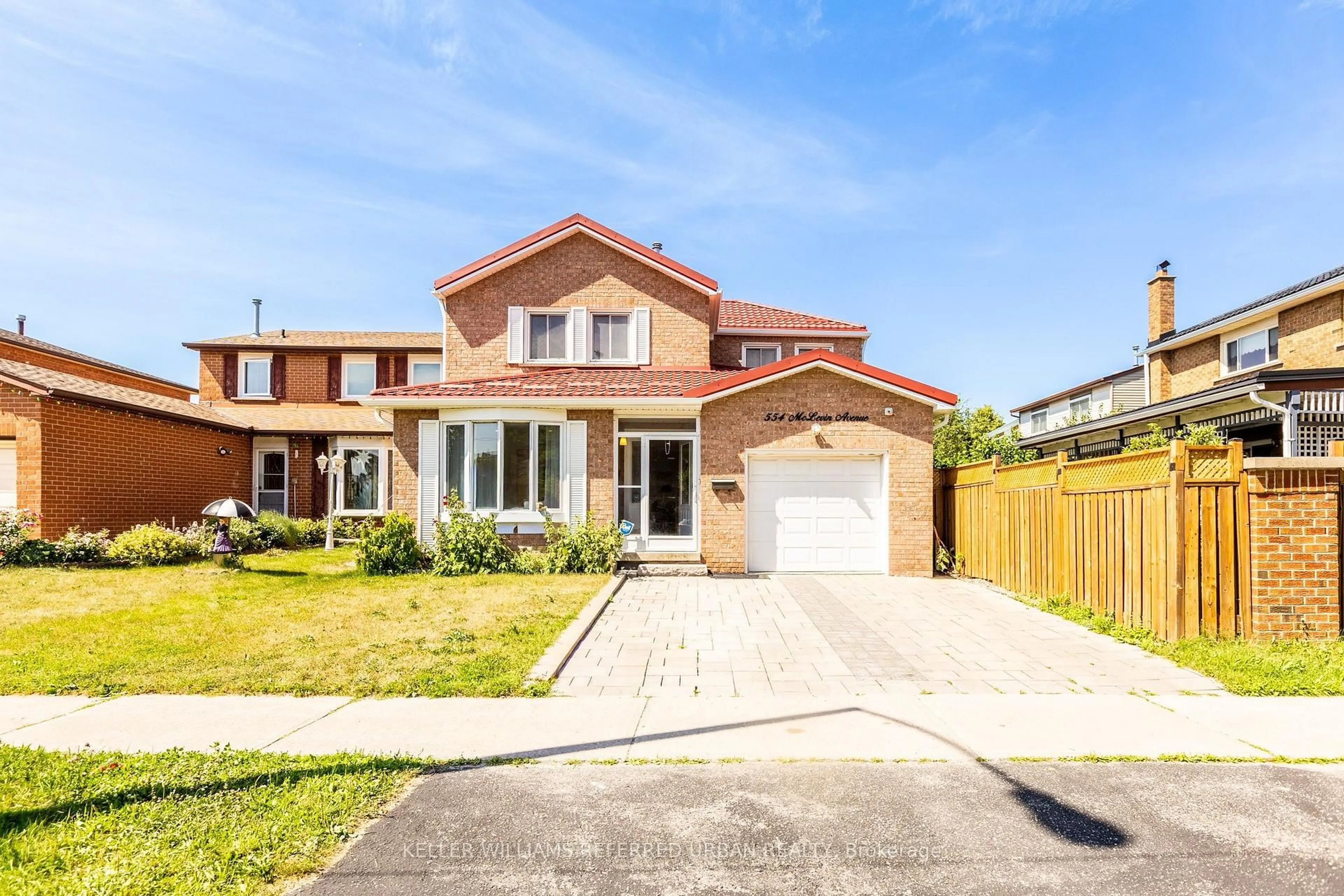 Home with brick exterior material, street for 554 Mclevin Ave, Toronto Ontario M1B 4H4