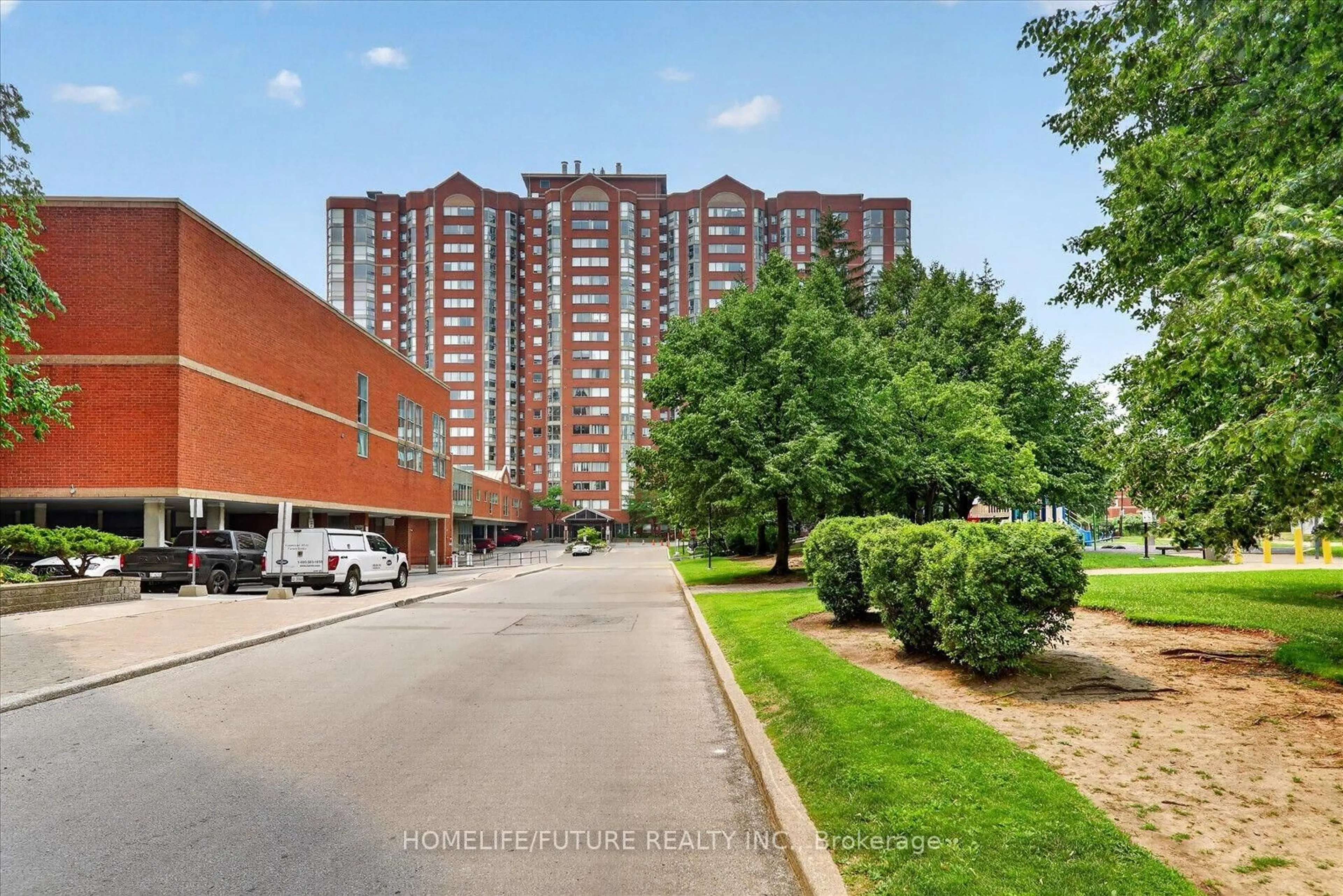 A pic from outside/outdoor area/front of a property/back of a property/a pic from drone, unknown for 2460 Eglinton Ave #708, Toronto Ontario M1K 5J7