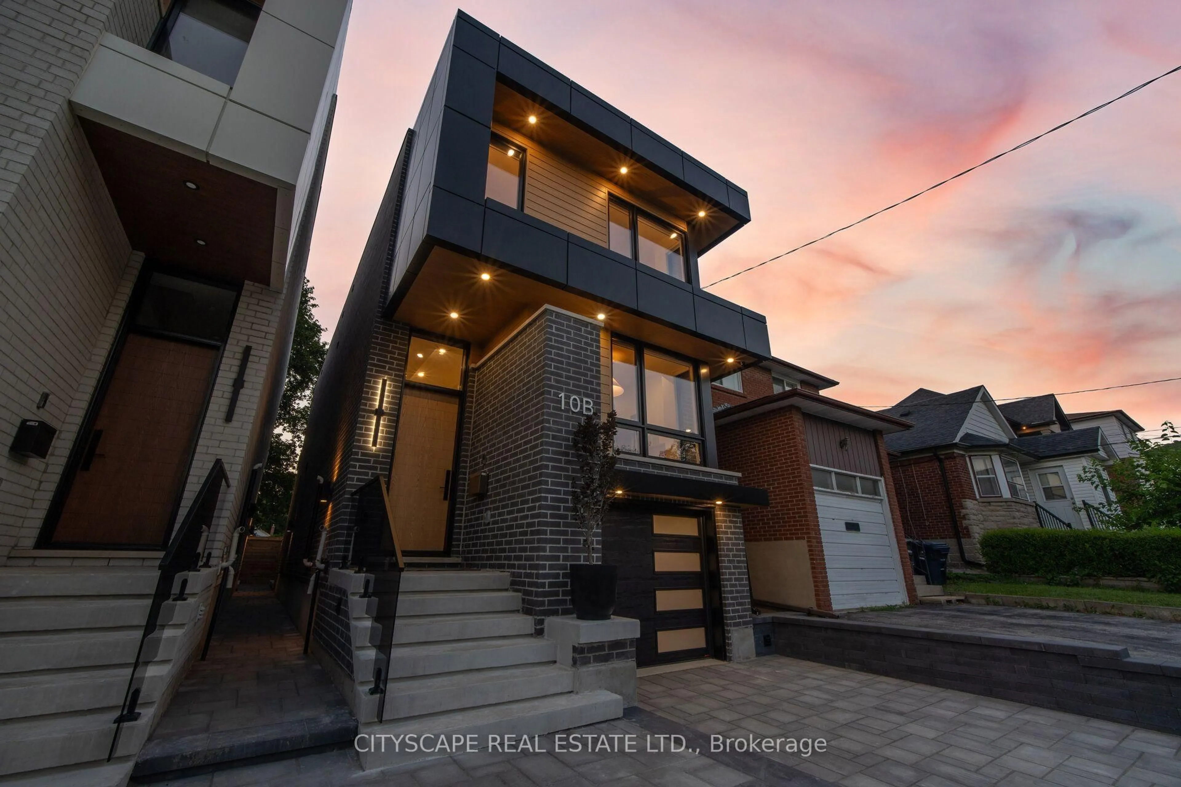 Home with brick exterior material, street for 10B Holmstead Ave, Toronto Ontario M4B 1T1